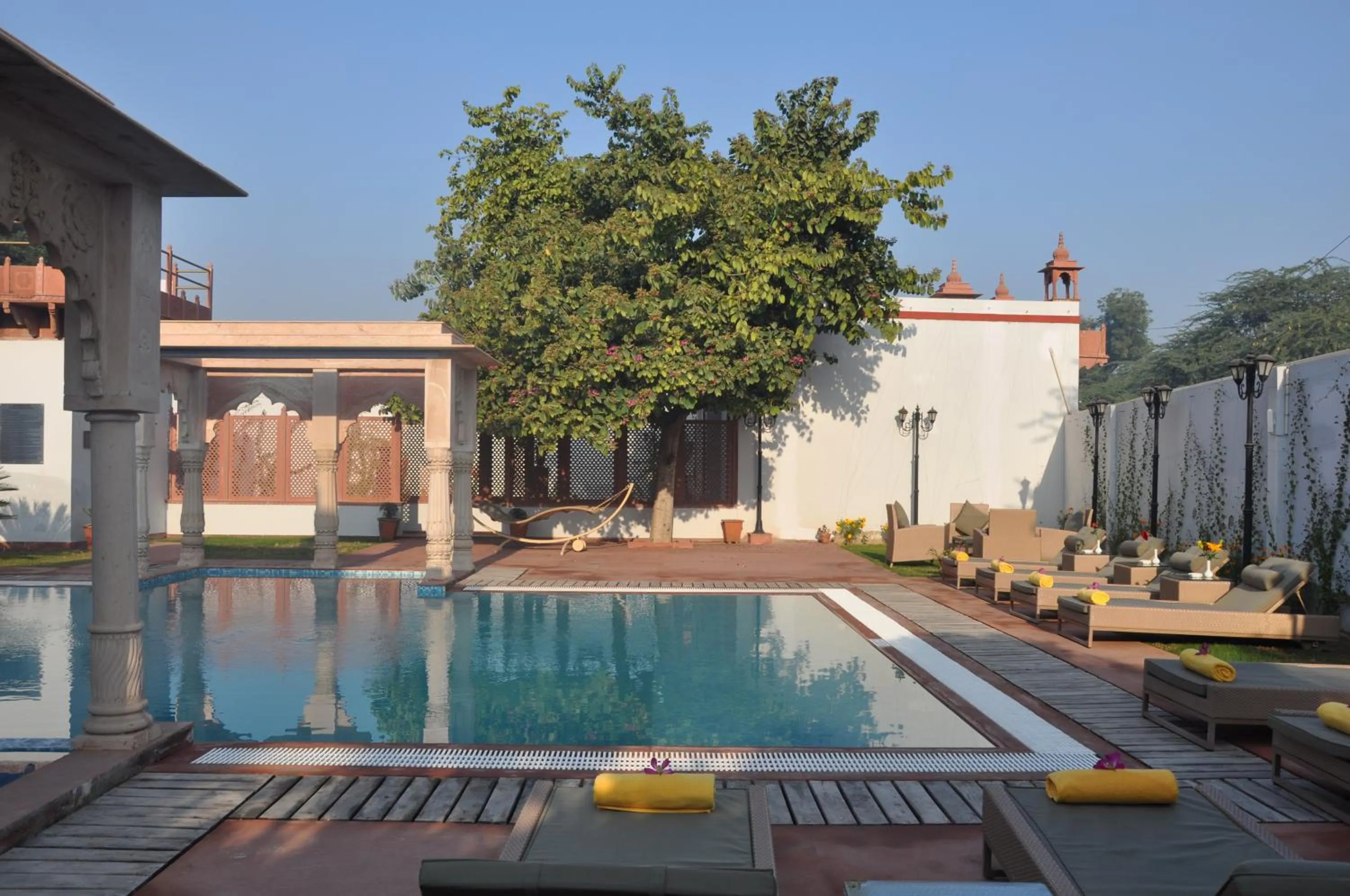 Swimming pool in Amritara Chandra Mahal Haveli, Bharatpur