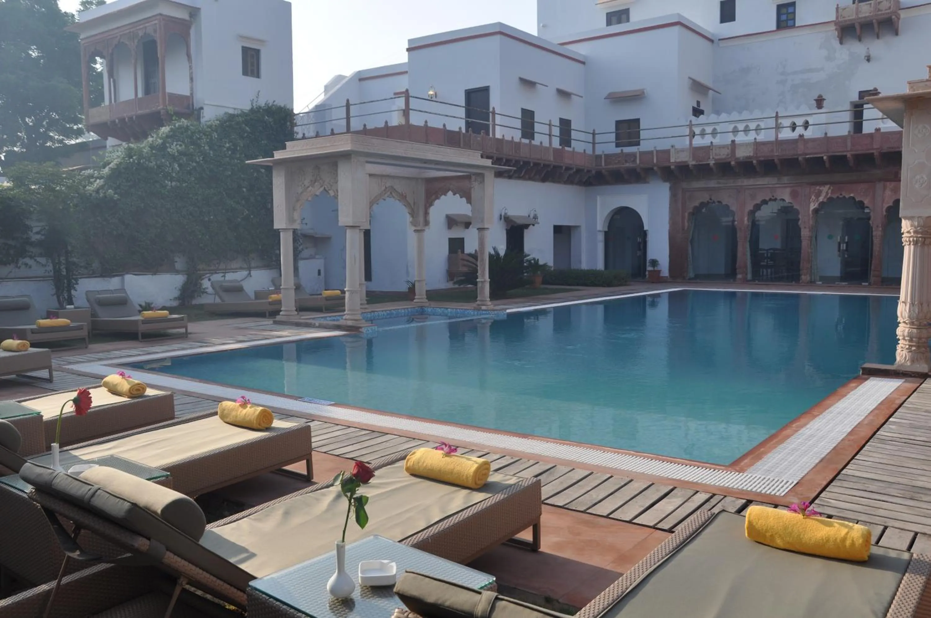 Swimming pool in Amritara Chandra Mahal Haveli, Bharatpur