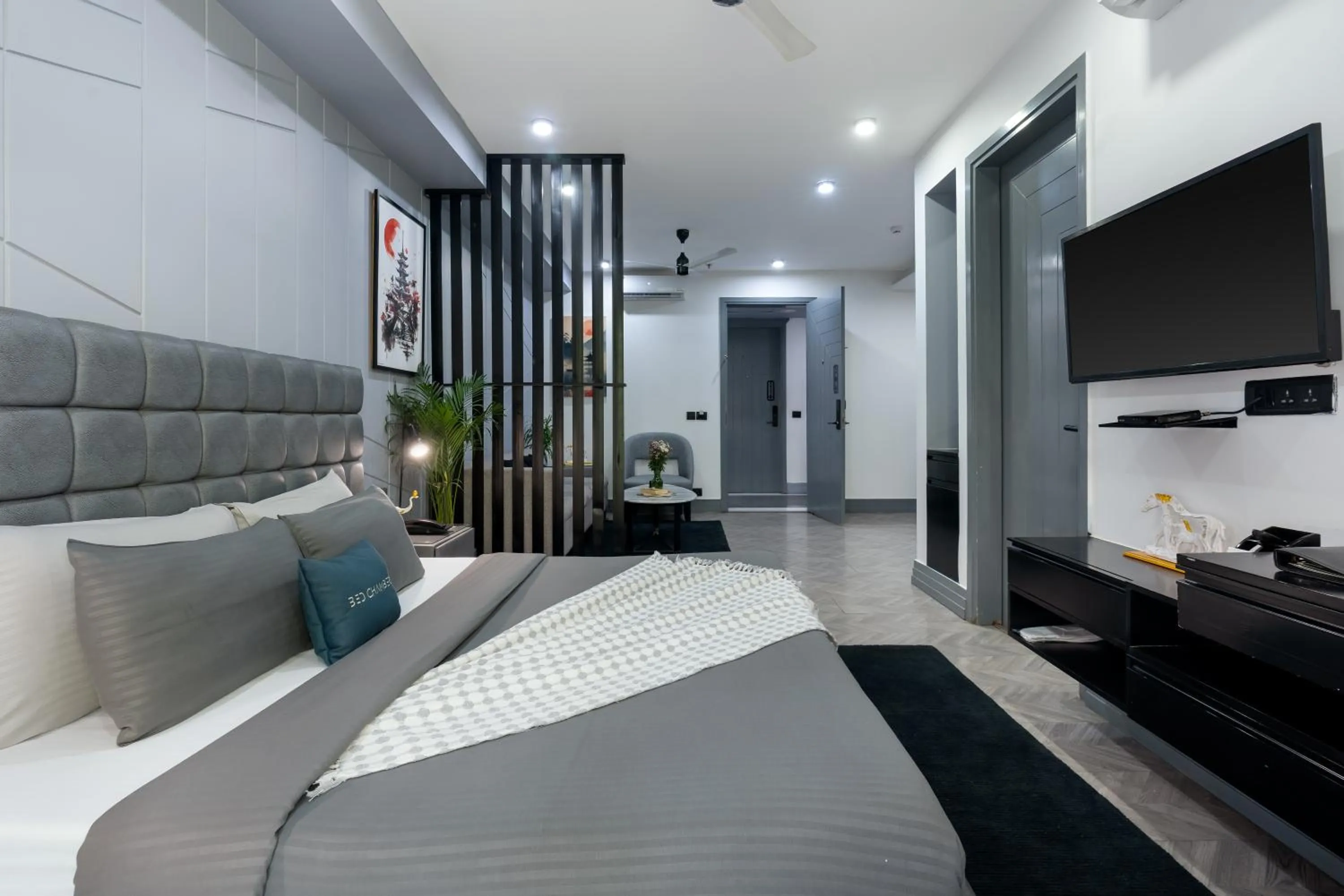 Bed in BedChambers Serviced Apartments, MG ROAD