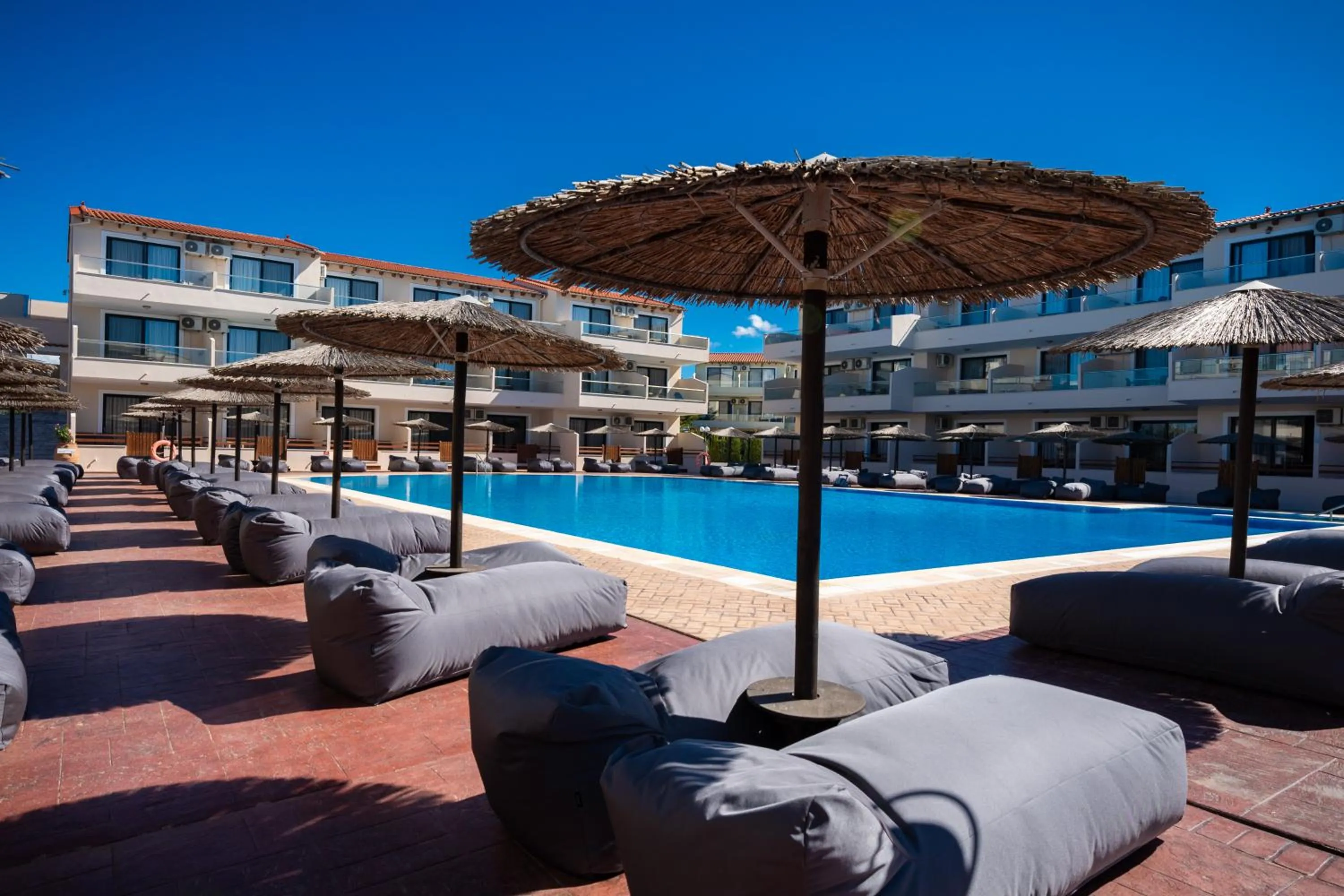 Pool view in Angela Beach Hotel & Apts