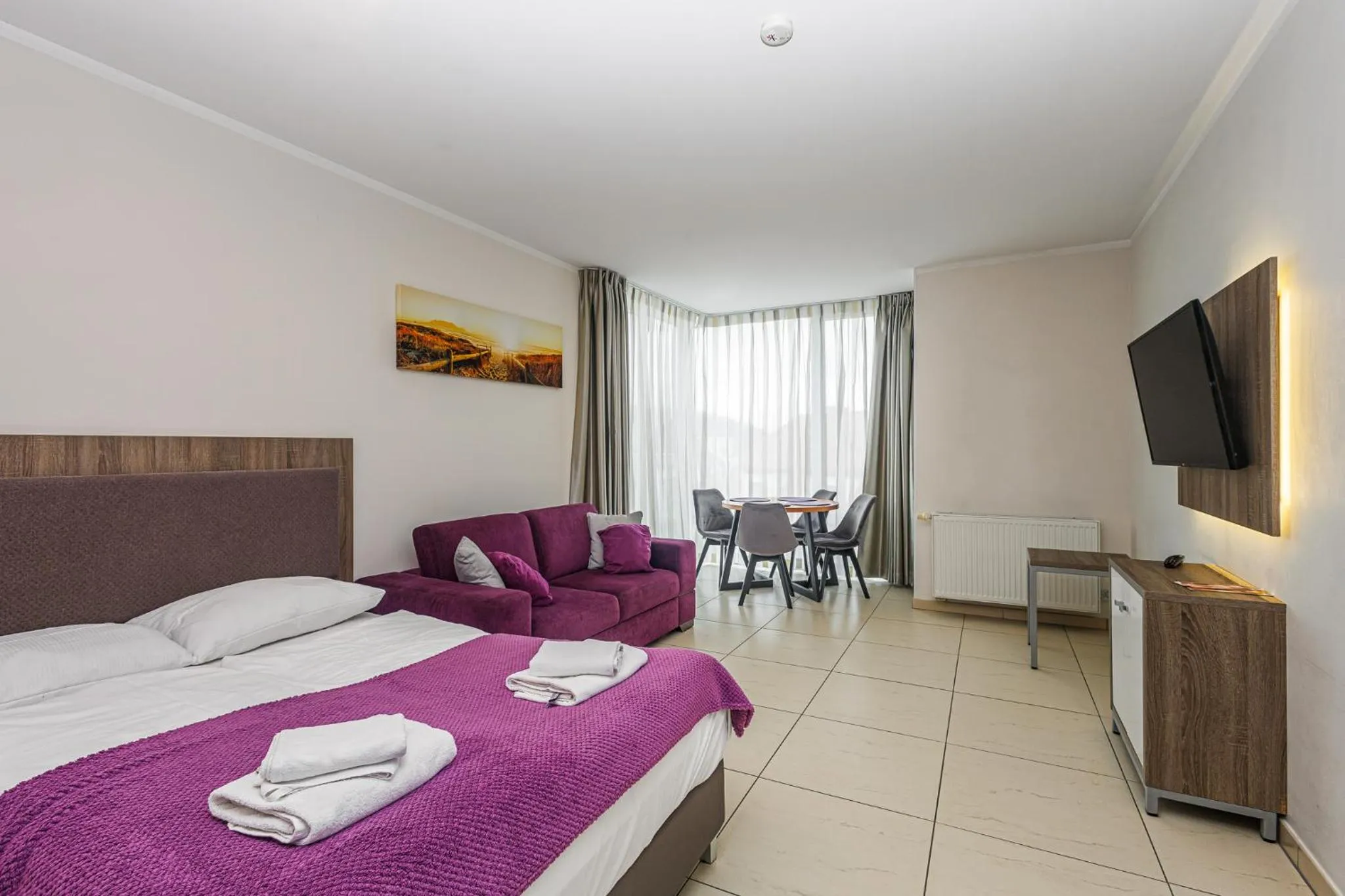 Bed in Baltic Cliff Apartamenty