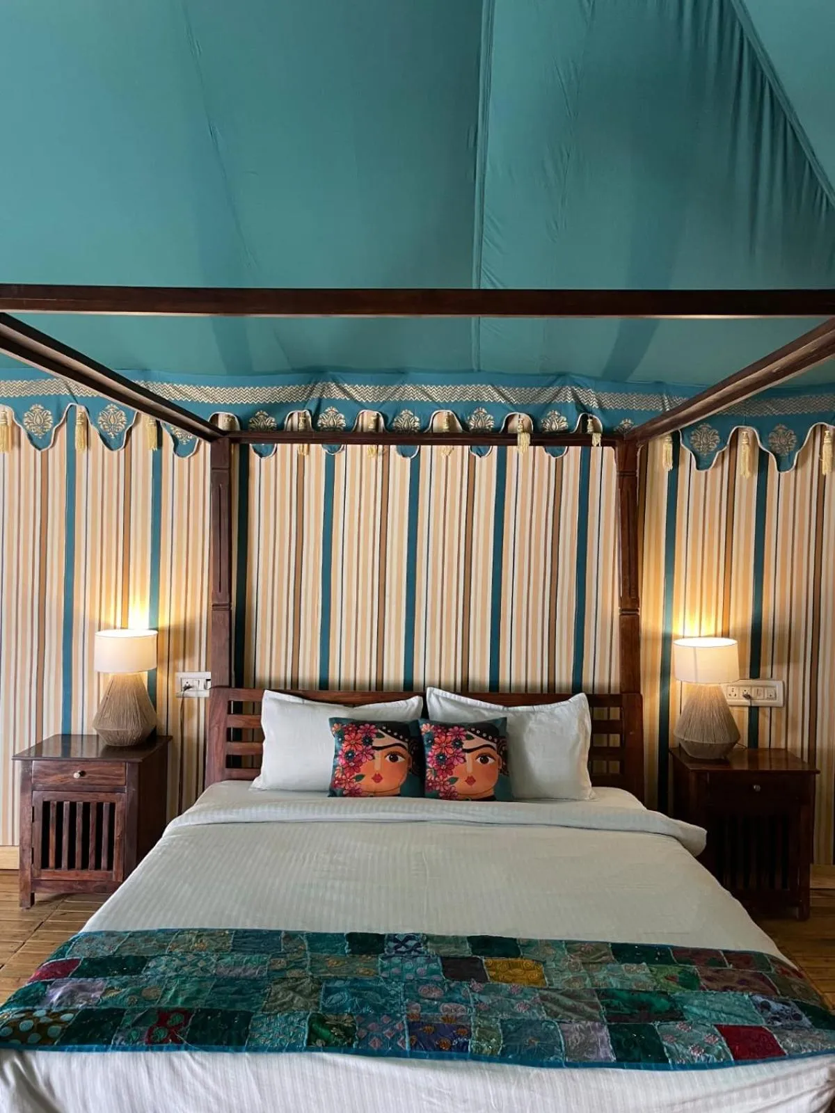 Bed in Foothill Pushkar Resort