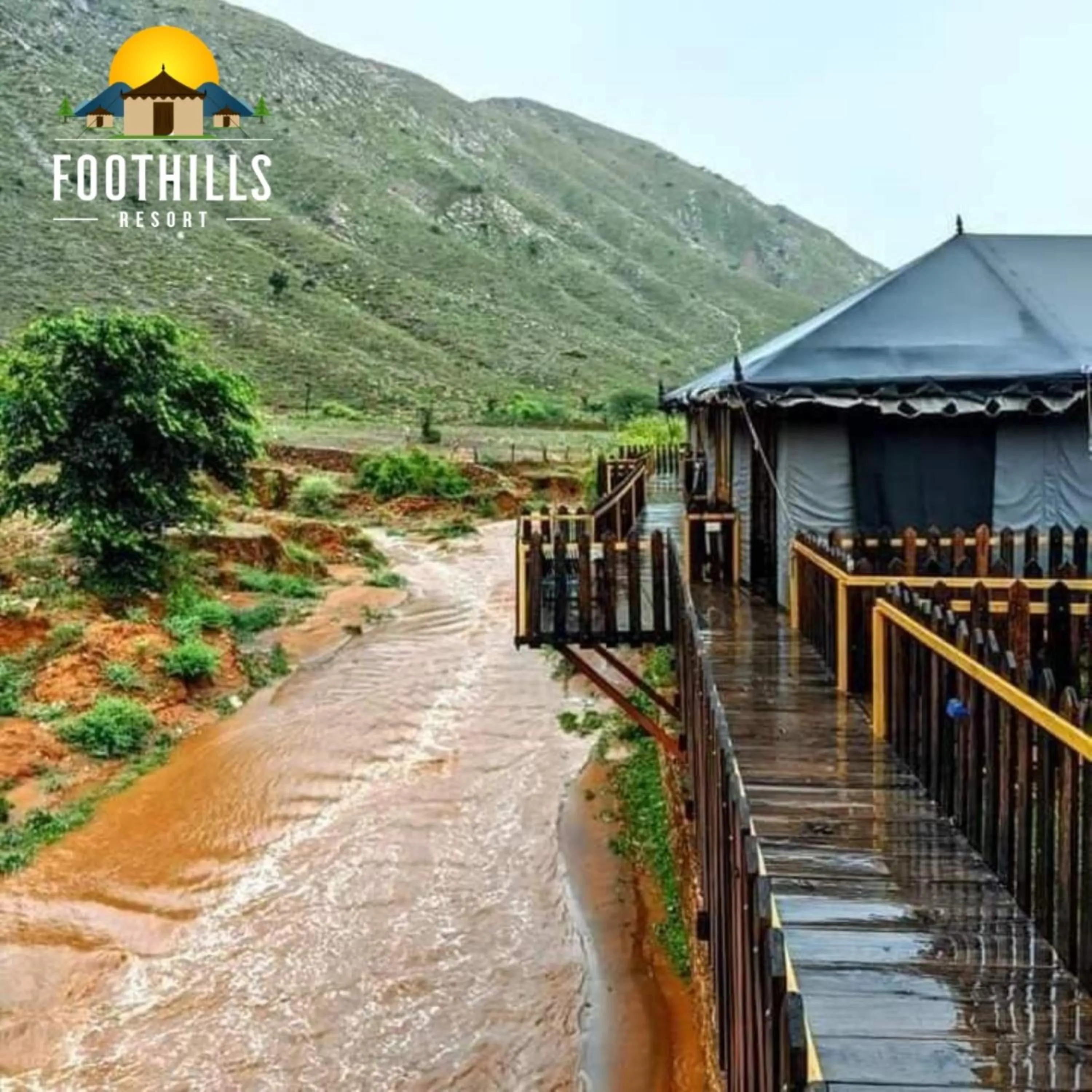 River view in Foothill Pushkar Resort