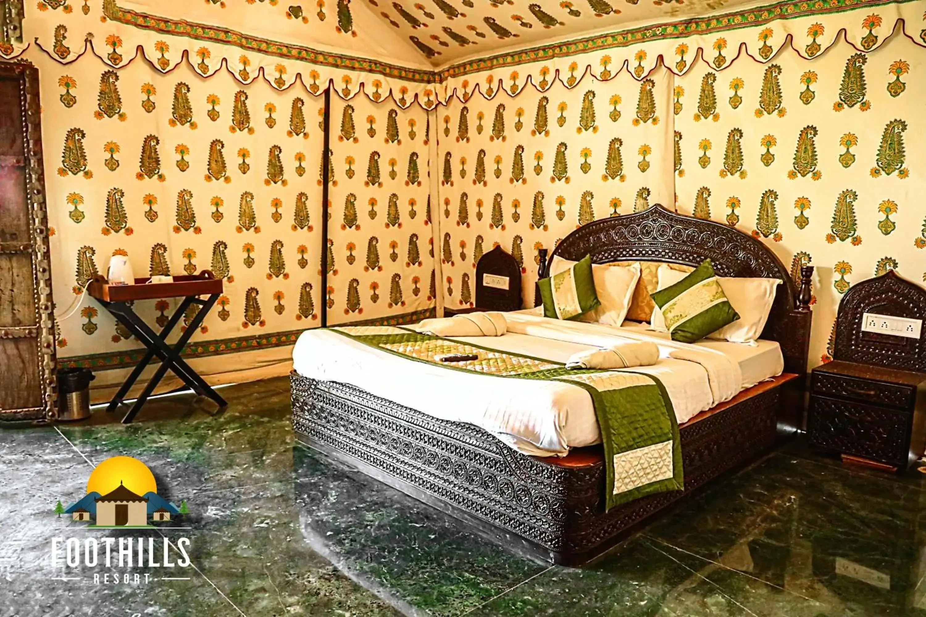 Bed in Foothill Pushkar Resort Bed in Foothill Pushkar Resort