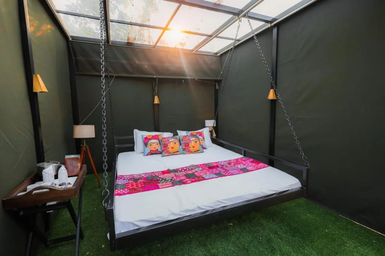 Bed in Foothill Pushkar Resort