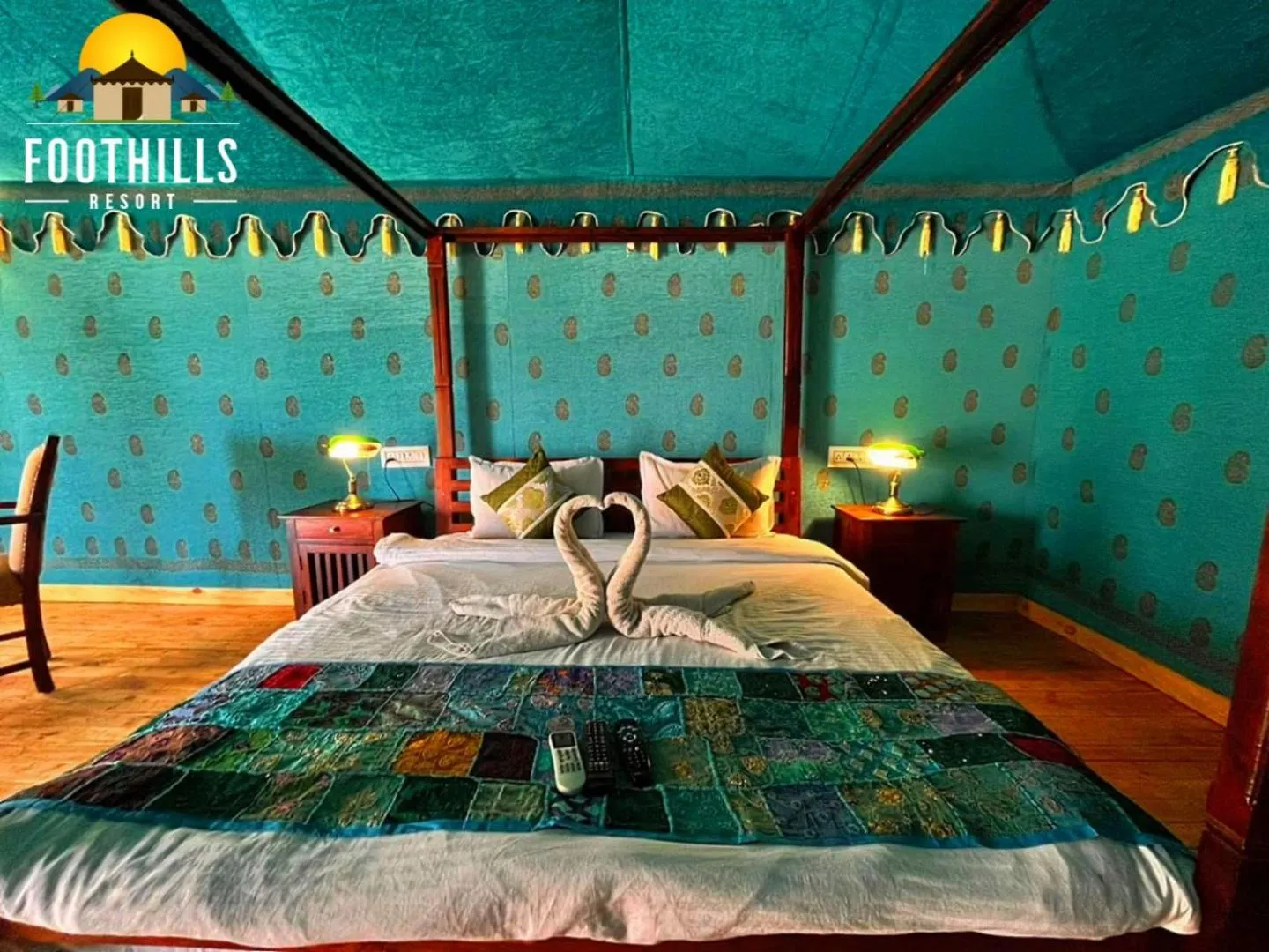 Bed in Foothill Pushkar Resort