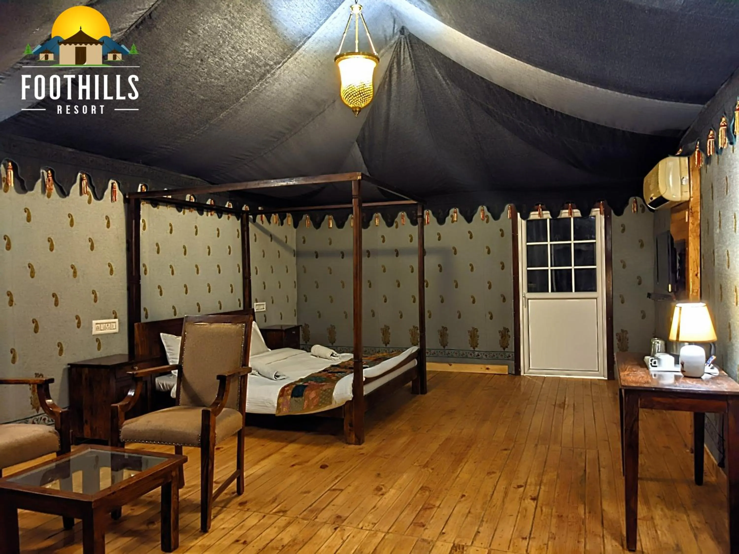 Bed in Foothill Pushkar Resort