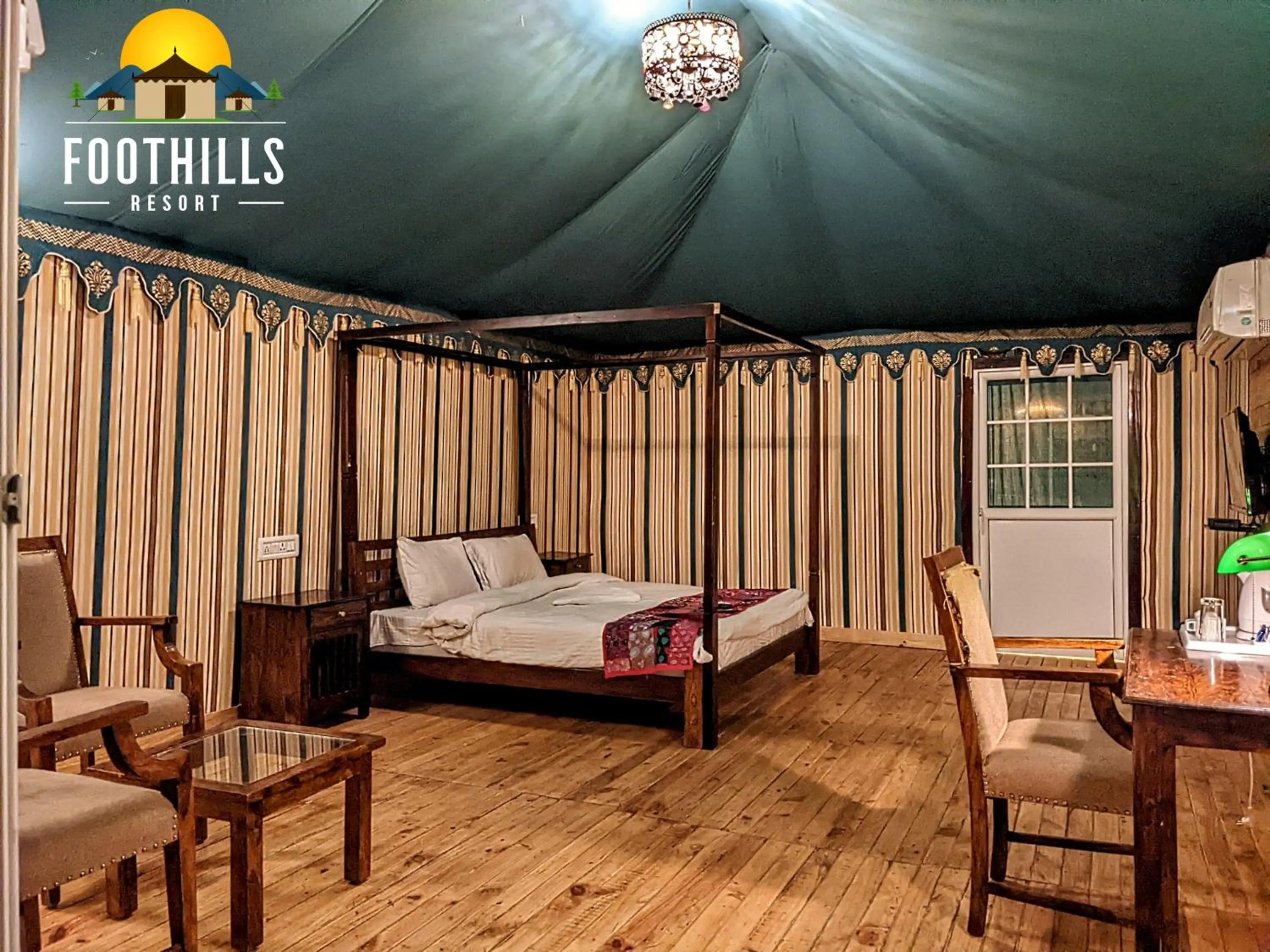 Bed in Foothill Pushkar Resort