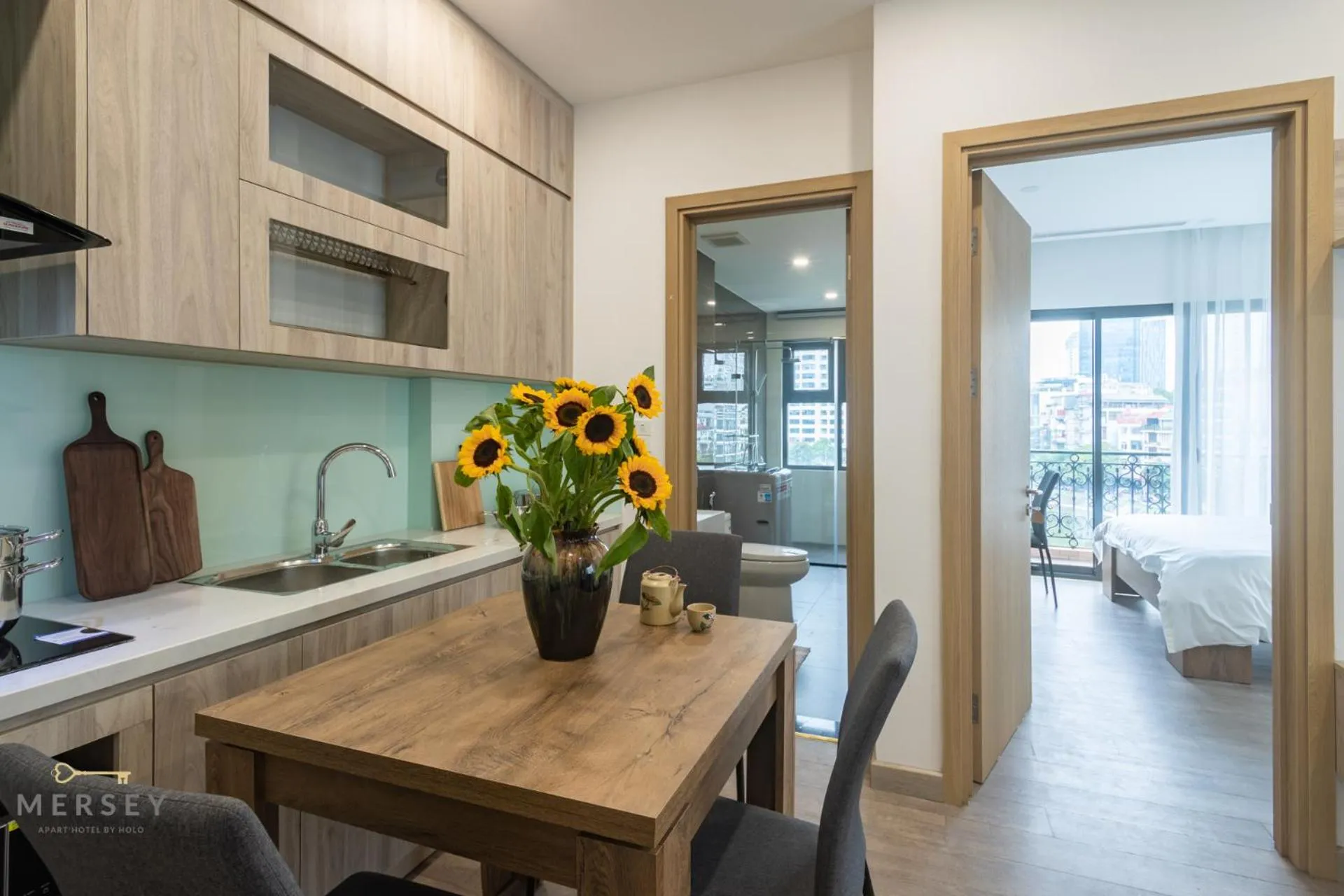 Kitchen or kitchenette in Mersey Central Hanoi Apart'Hotel