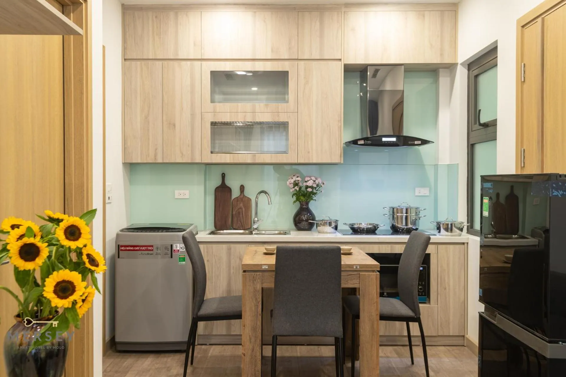 Kitchen or kitchenette in Mersey Central Hanoi Apart'Hotel