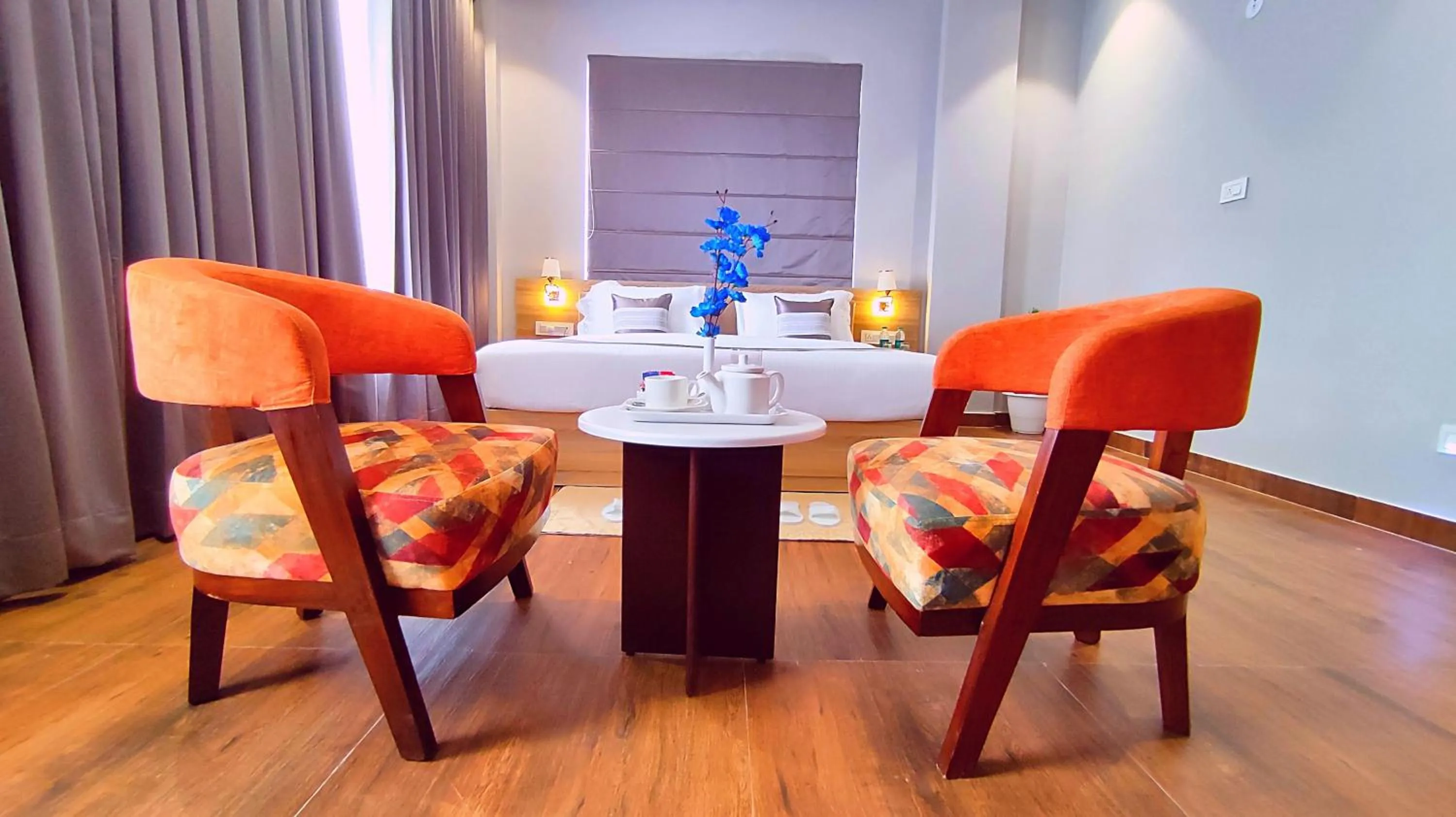 Seating area in Sshubh Hotel Nathdwara