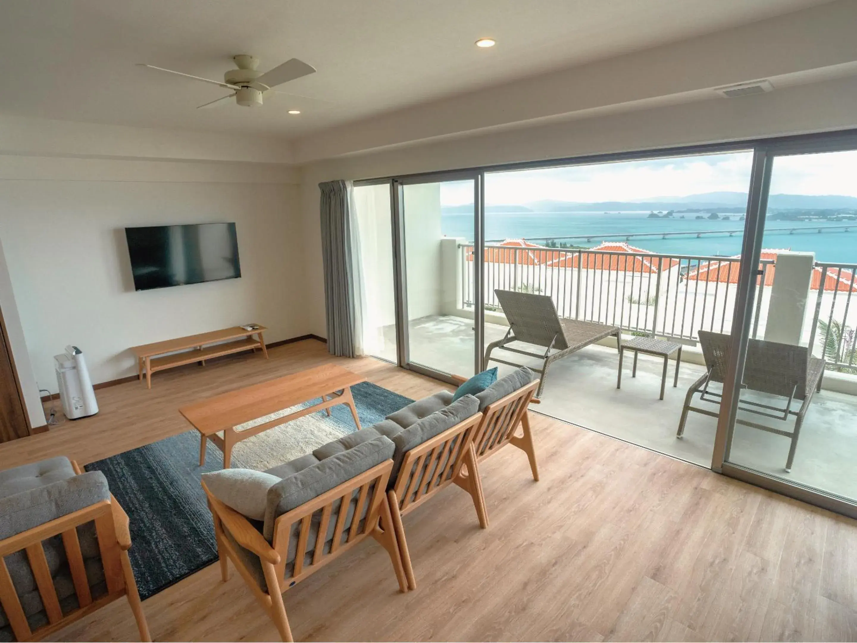 Living room in Private condo Kourijima by Coldio Smart Resort Living room in Private condo Kourijima by Coldio Smart Resort