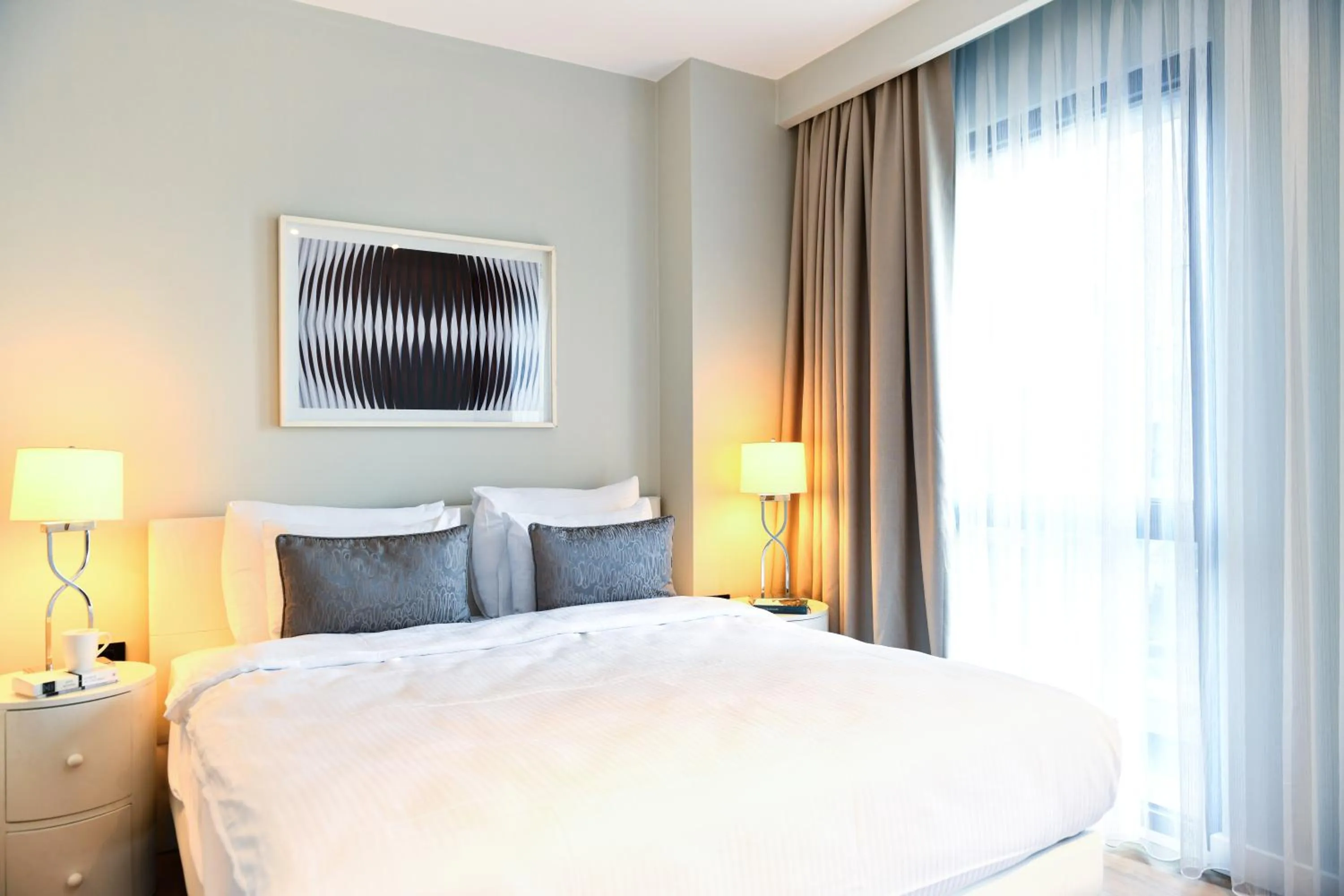 Bedroom, Bed in G Tower Furnished Apartment Rentals