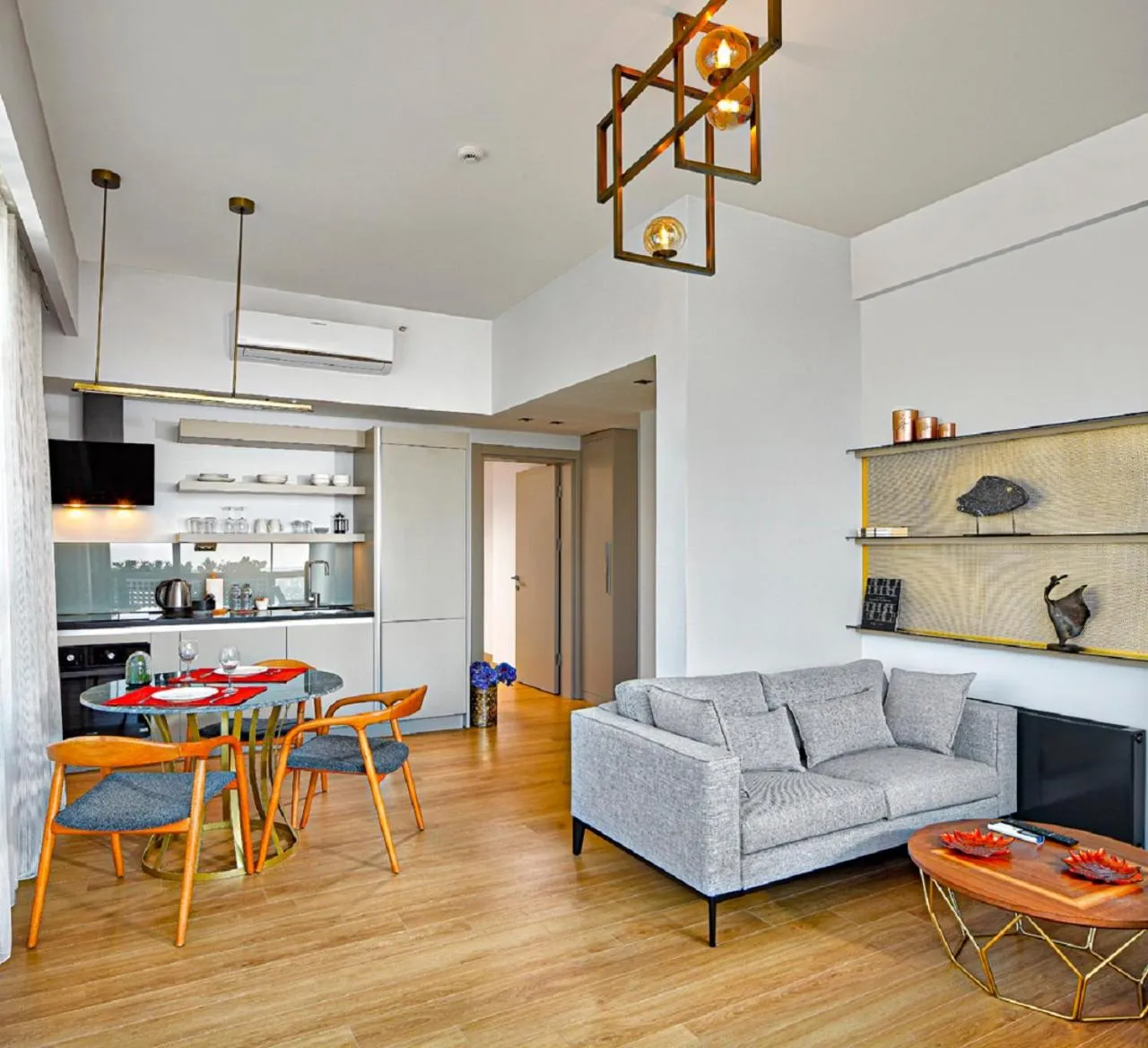 Seating area in G Tower Furnished Apartment Rentals