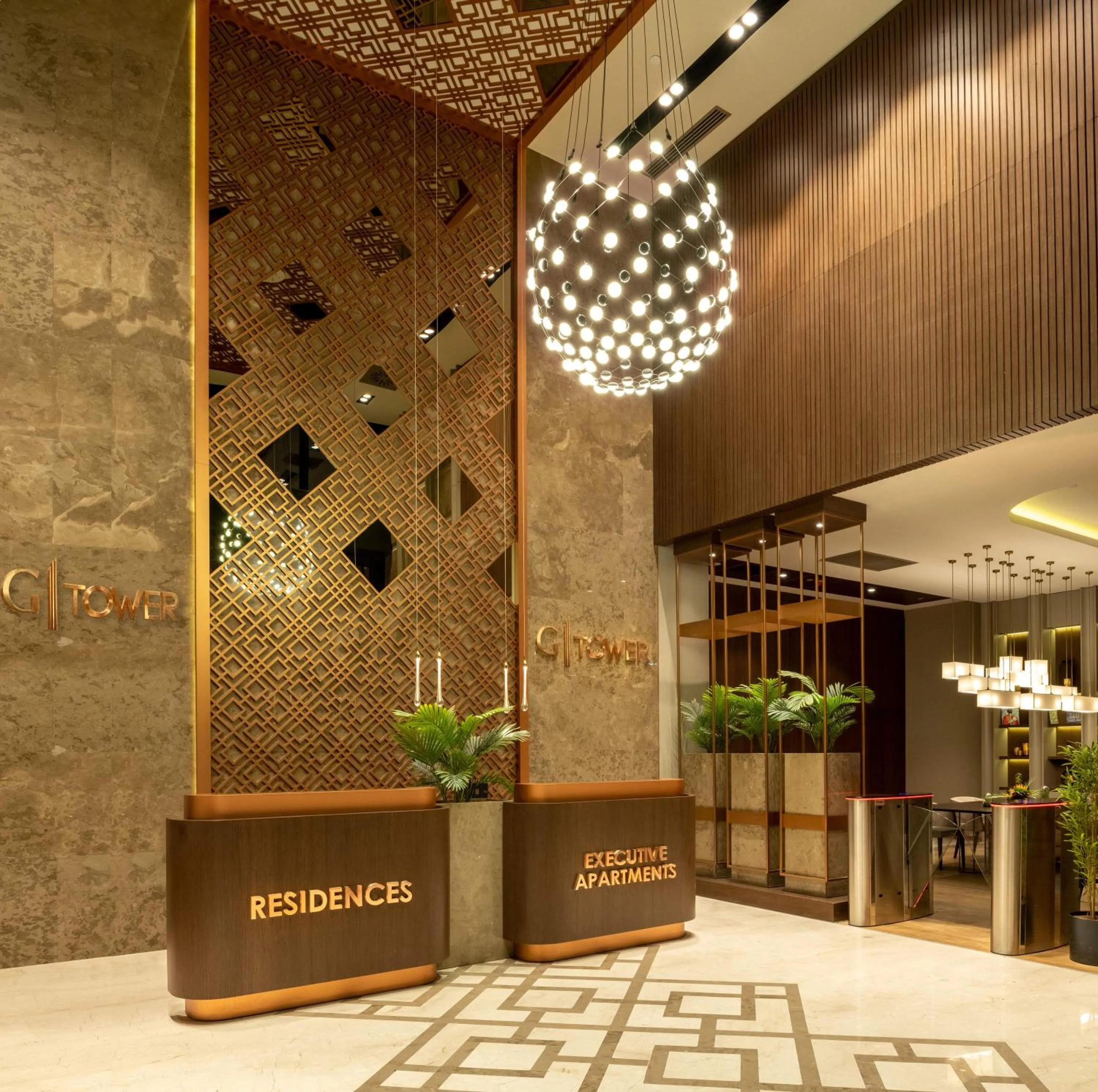 Lobby or reception in G Tower Furnished Apartment Rentals