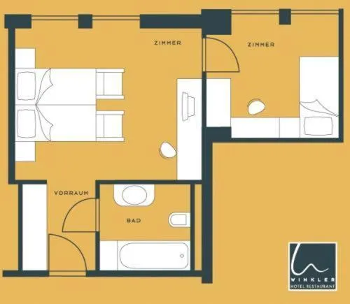 Floor plan in Hotel Restaurant Winkler