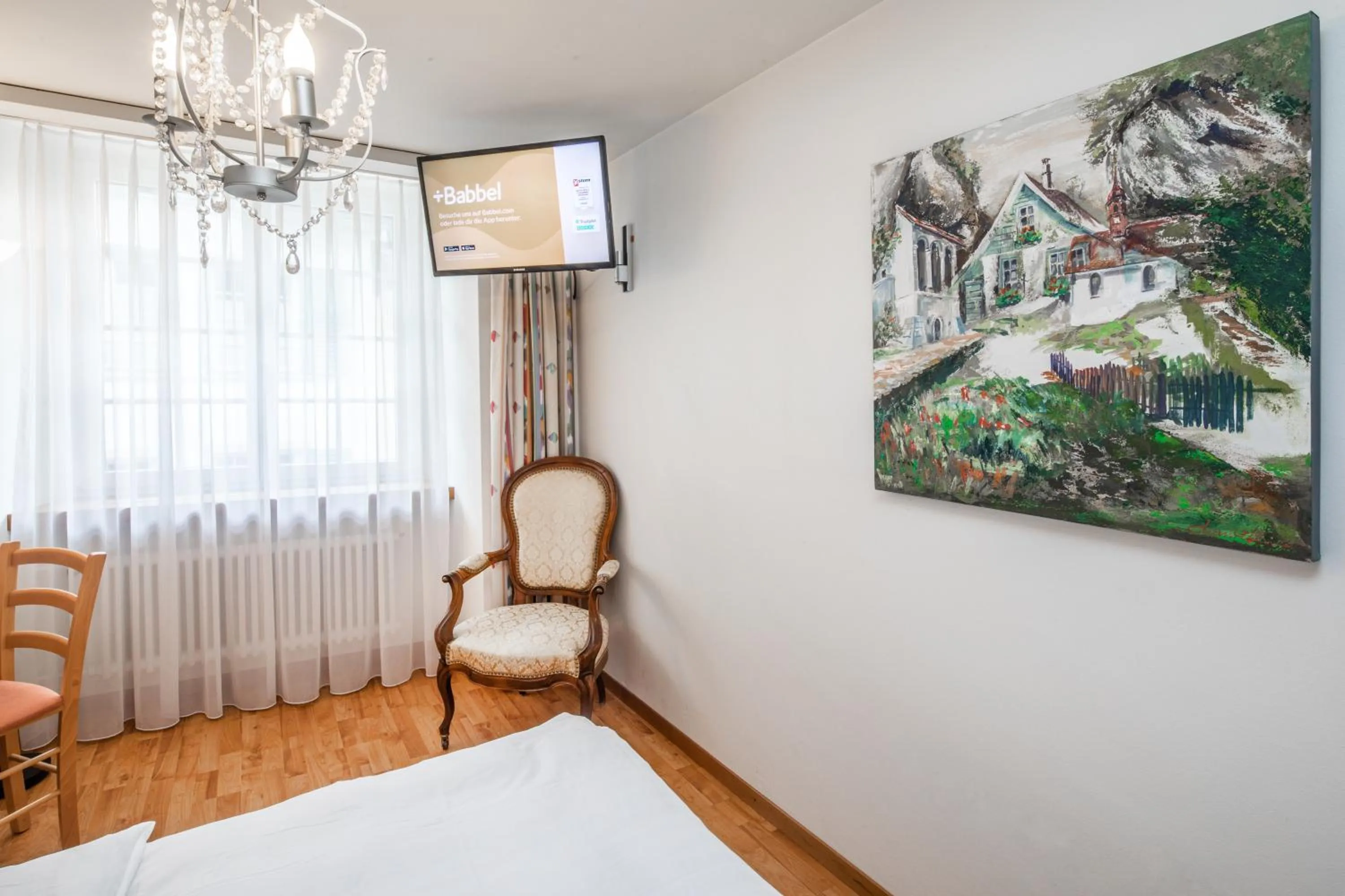 Bed in Hotel Roter Turm