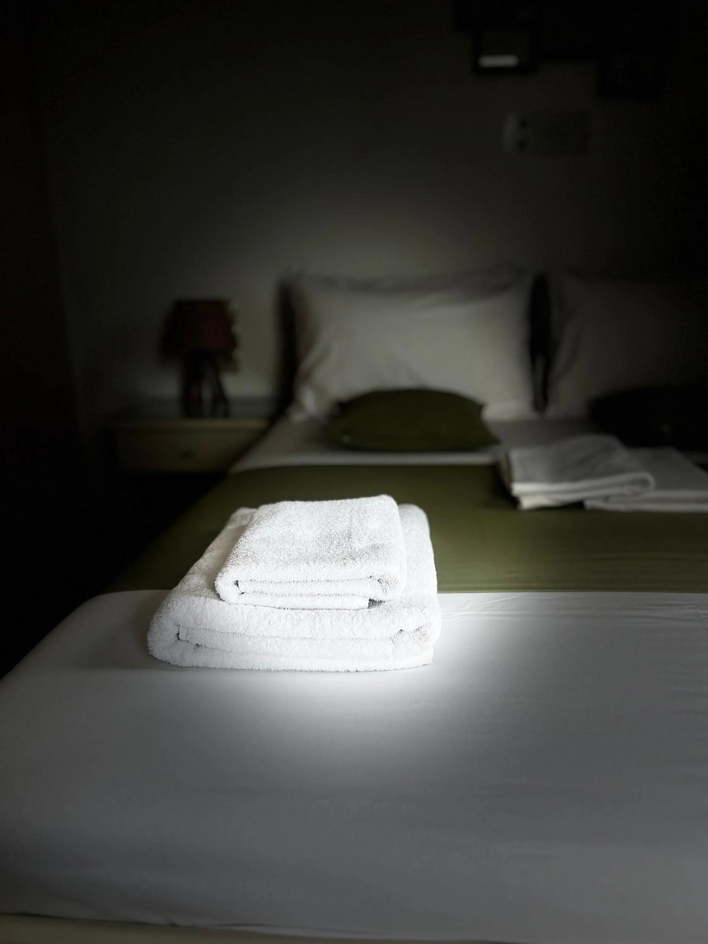 Bed in Myrthe Apartments