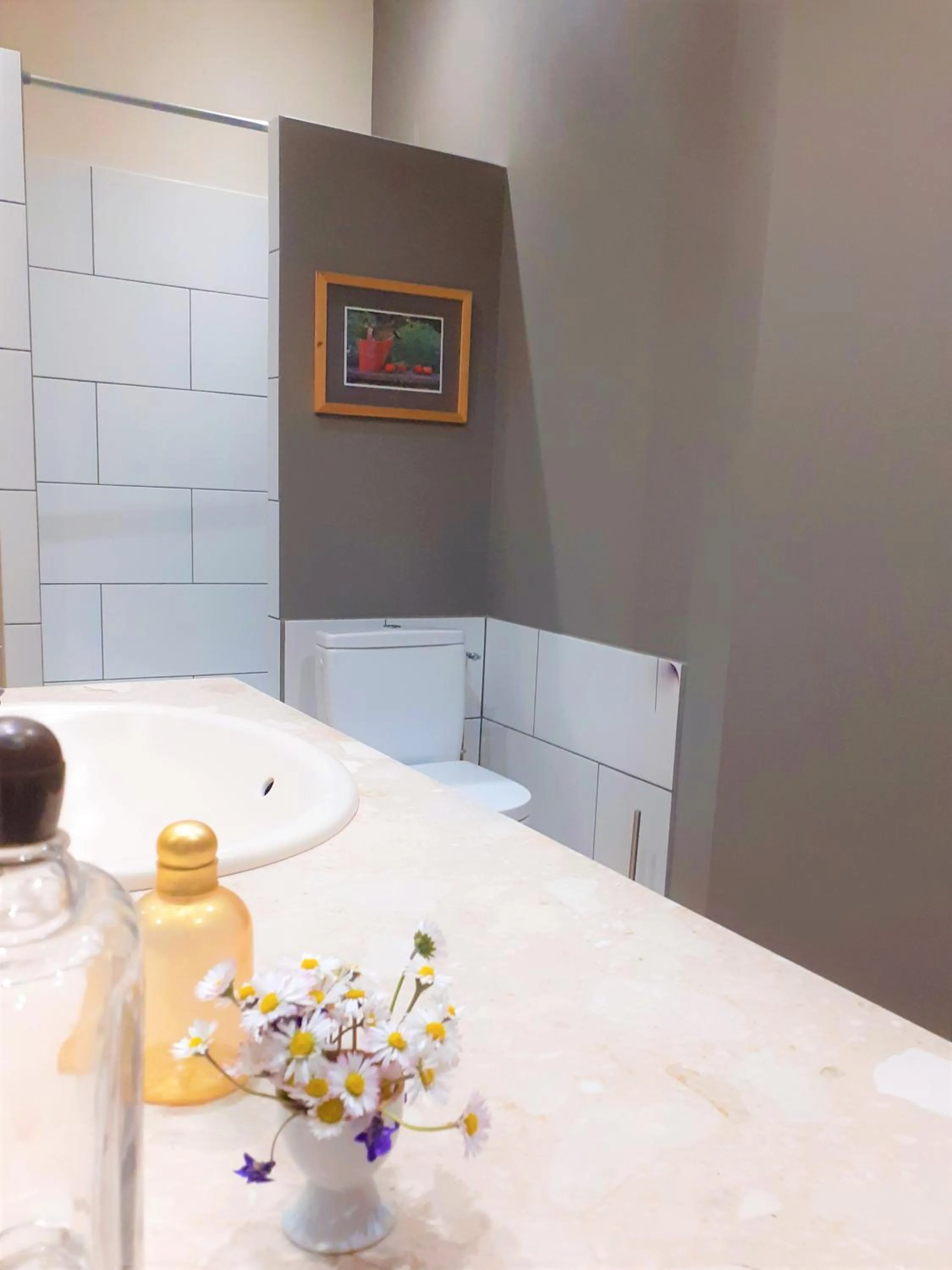 Bathroom, Bed in Domaine du Perrier