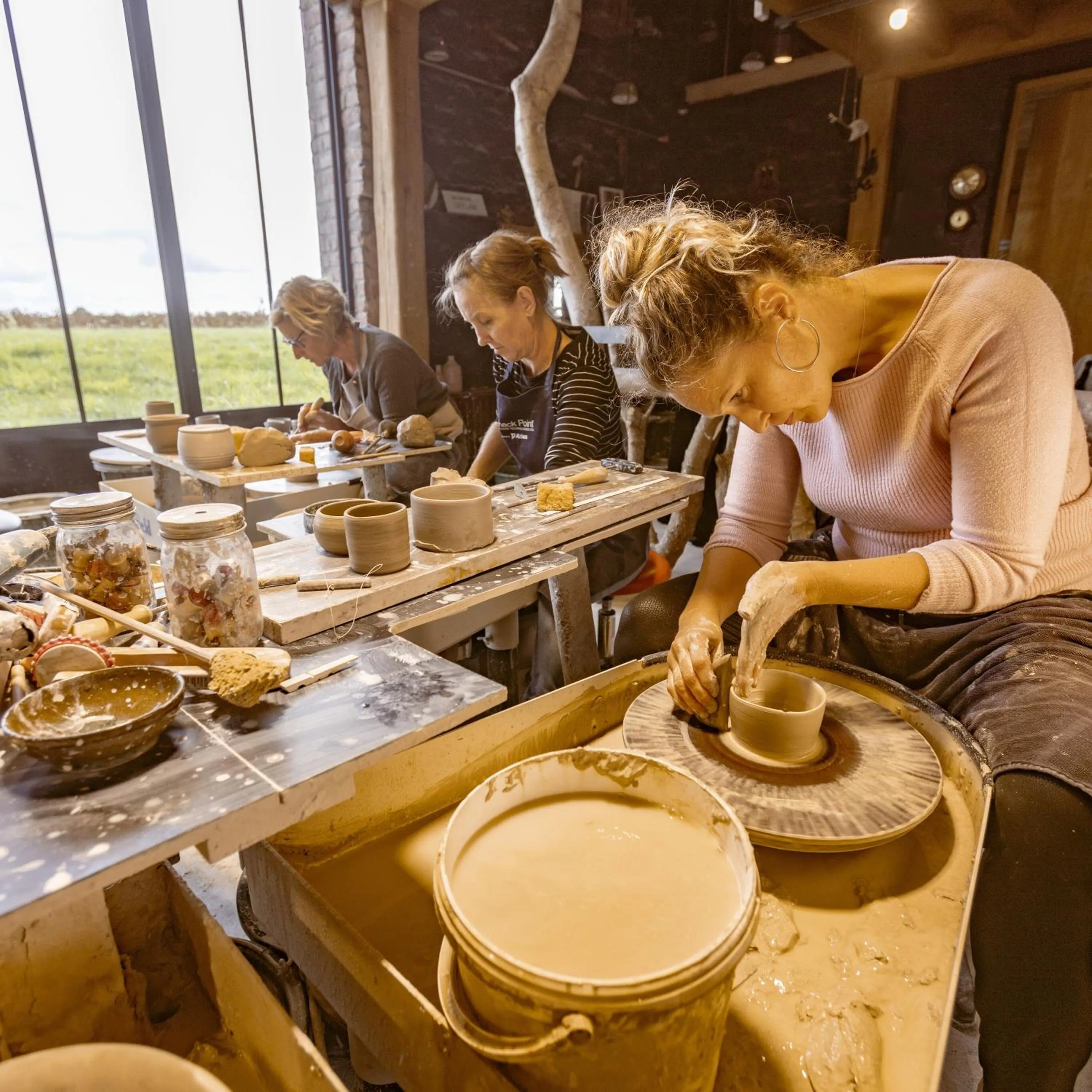 People in B&B Stefans Pottery