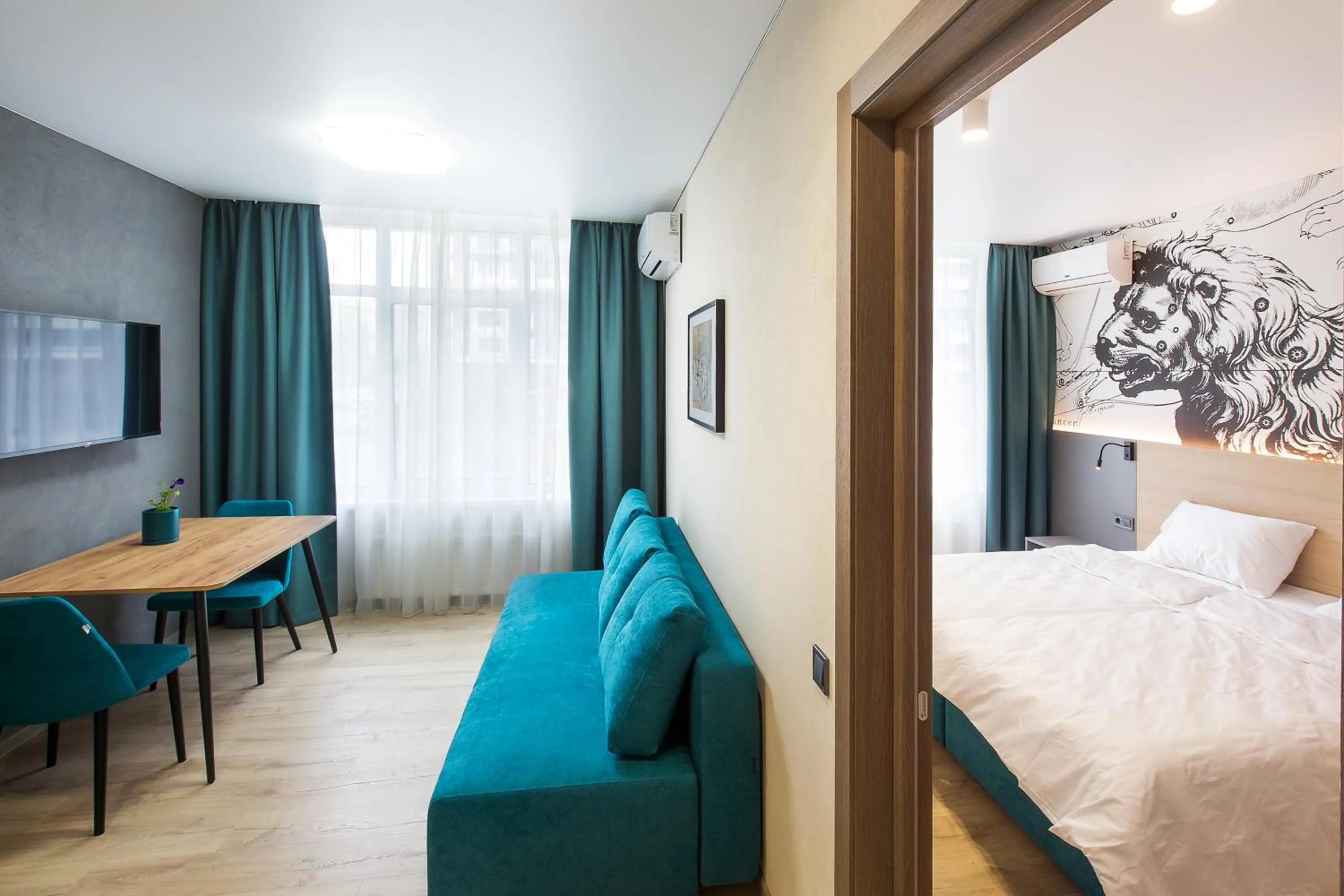 Photo of the whole room, Bed in ORION apartments