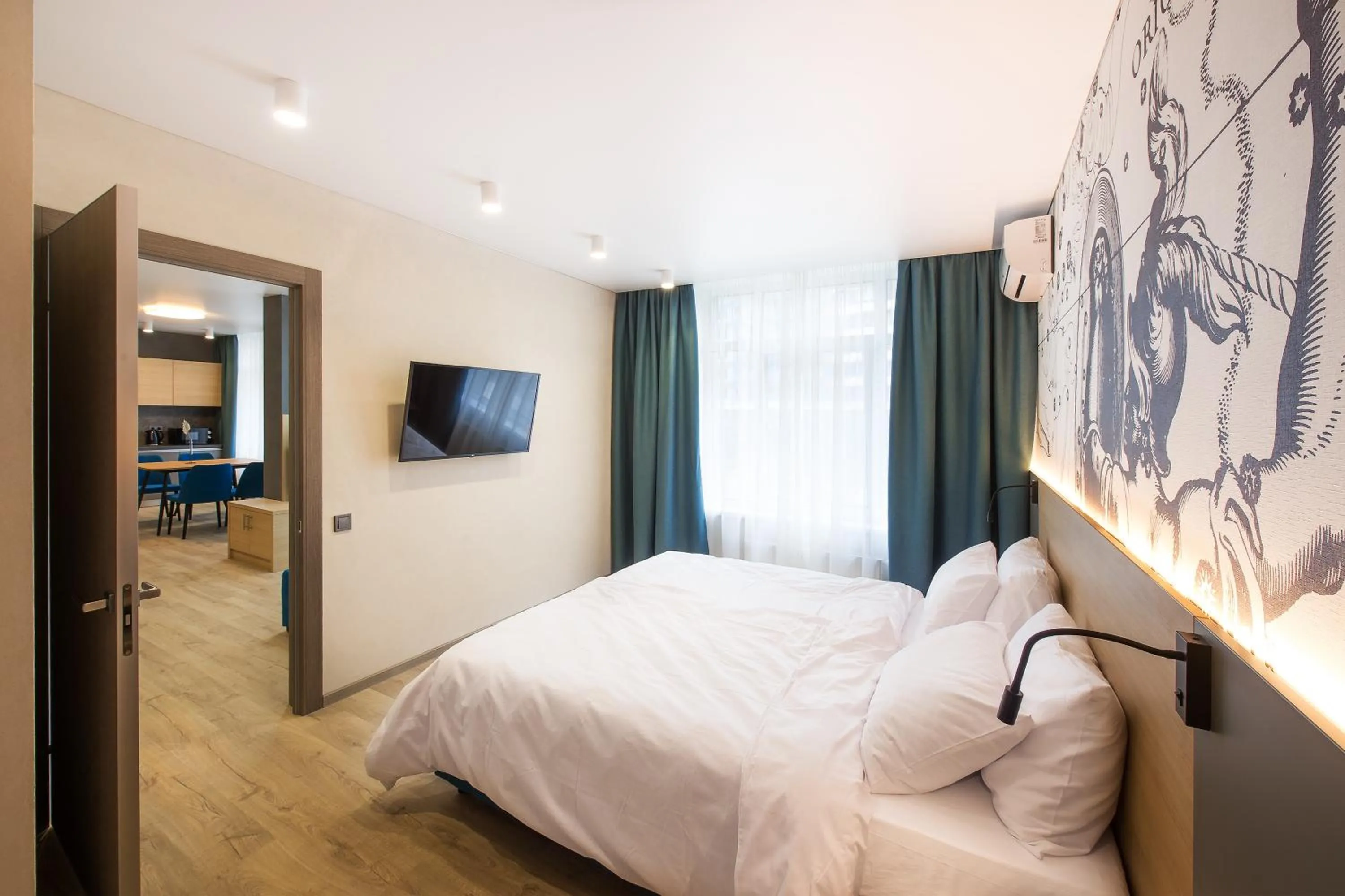Bedroom, Bed in ORION apartments