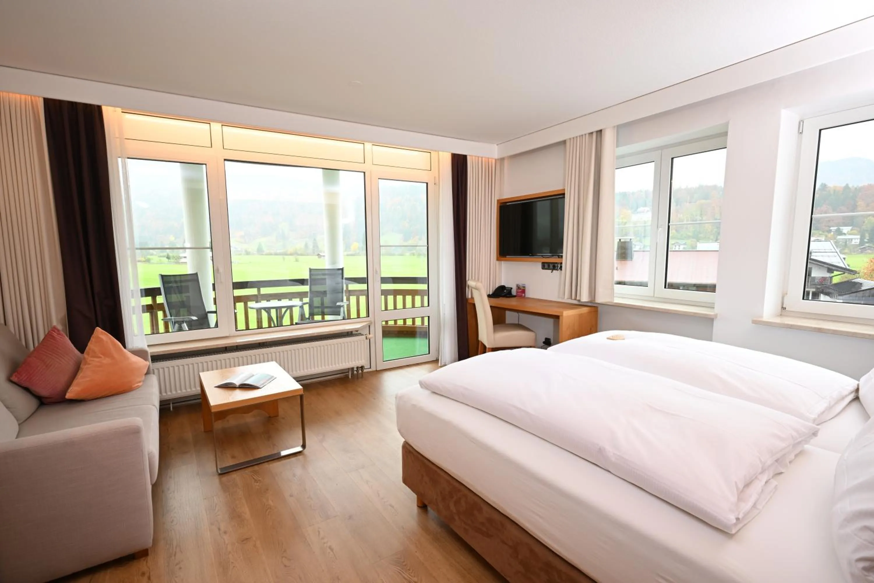 View (from property/room), Bed in Alpenhof Oberstdorf Hotel & SPA, Signature Collection by BW