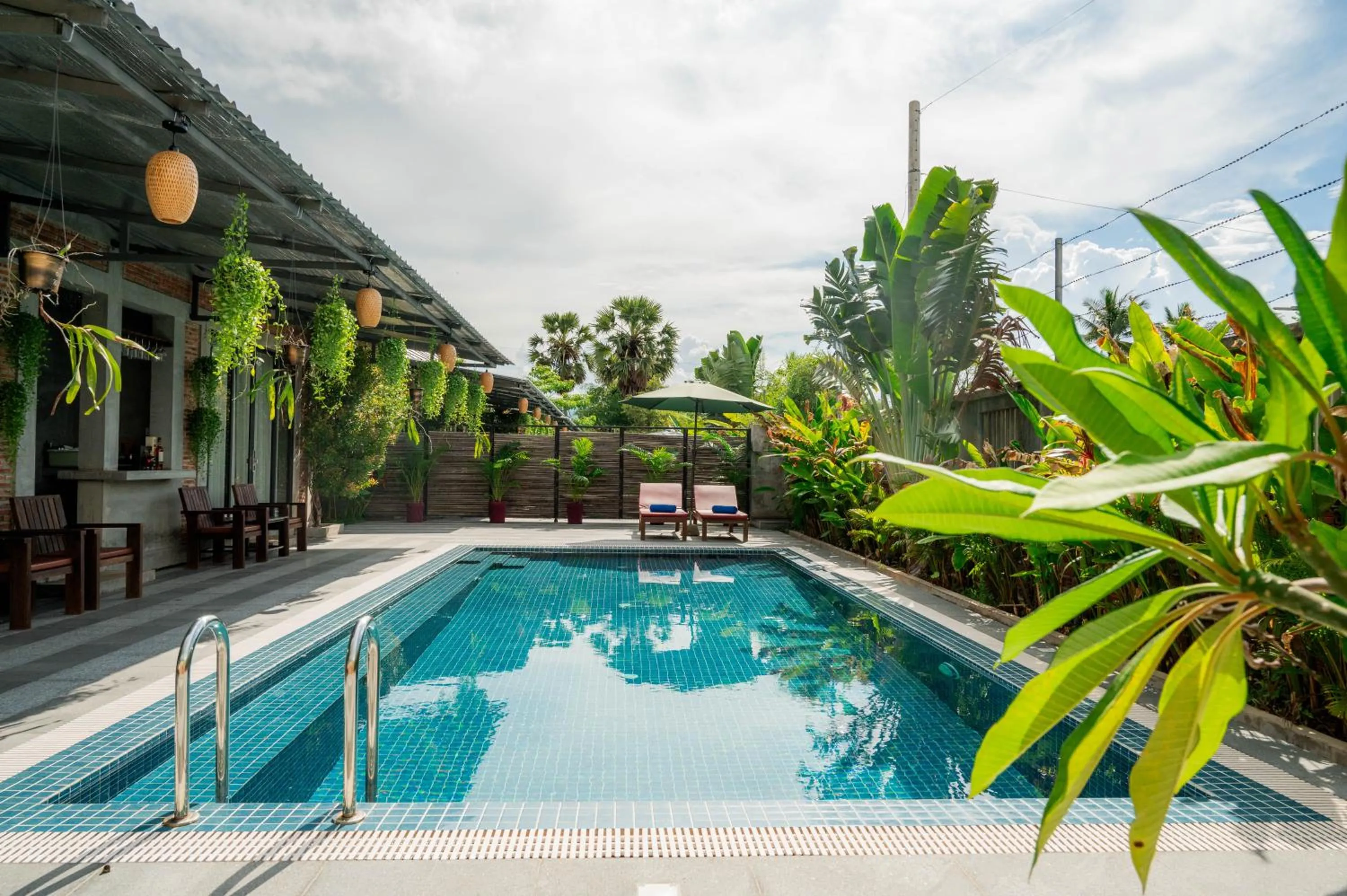 Garden view in Kampot Sweet Boutique