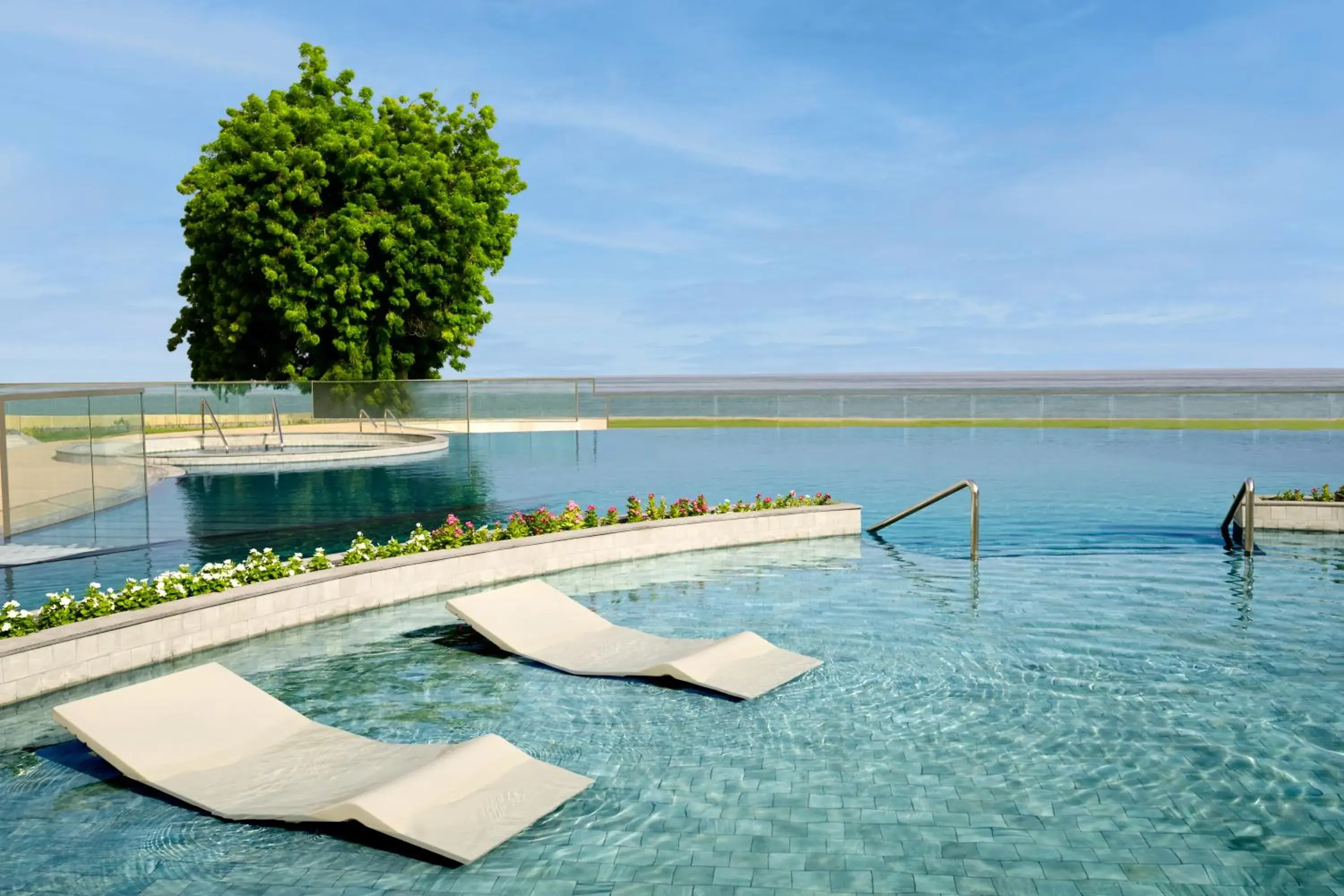Pool view in Grand Hyatt Muscat Pool view in Grand Hyatt Muscat