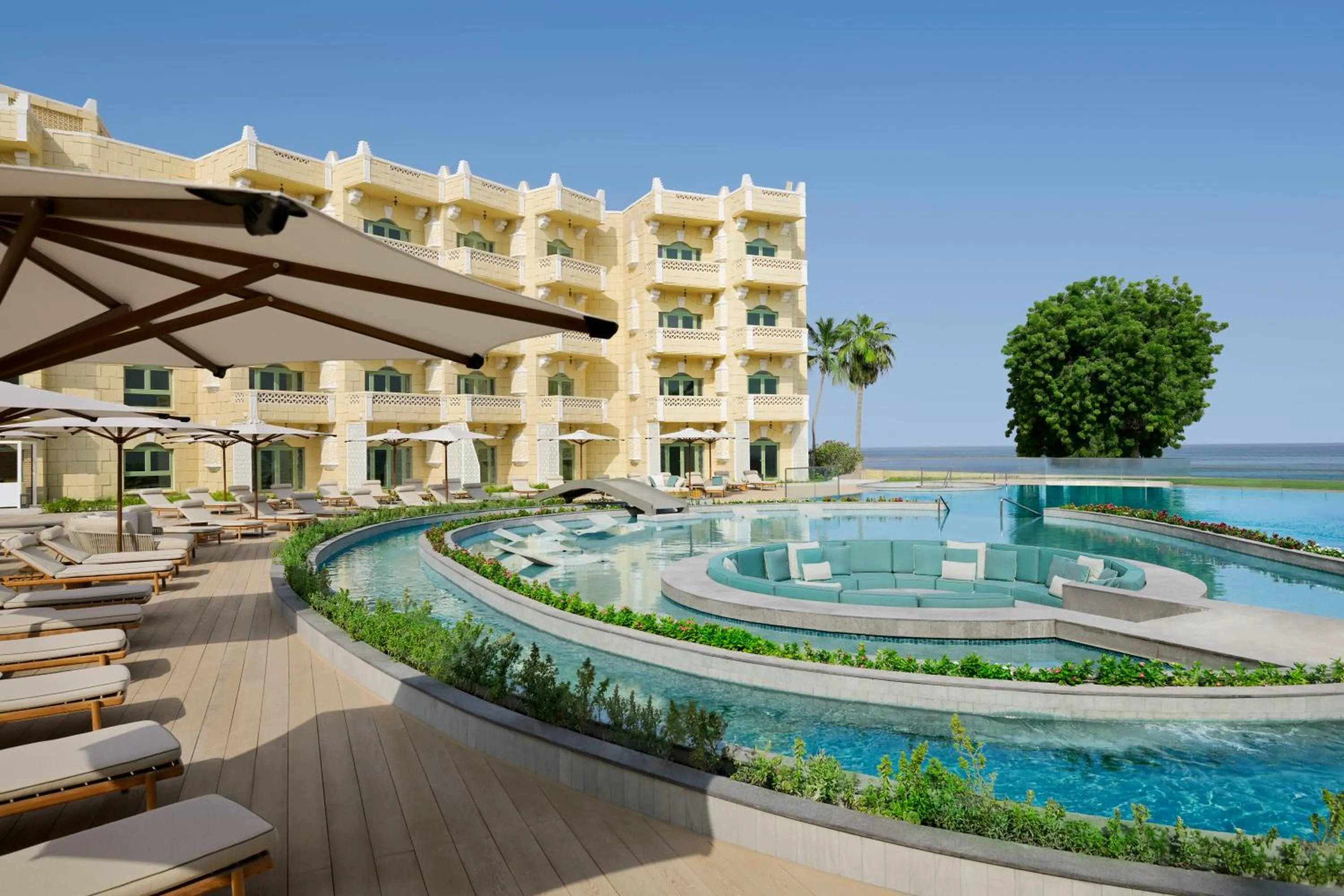 Pool view in Grand Hyatt Muscat