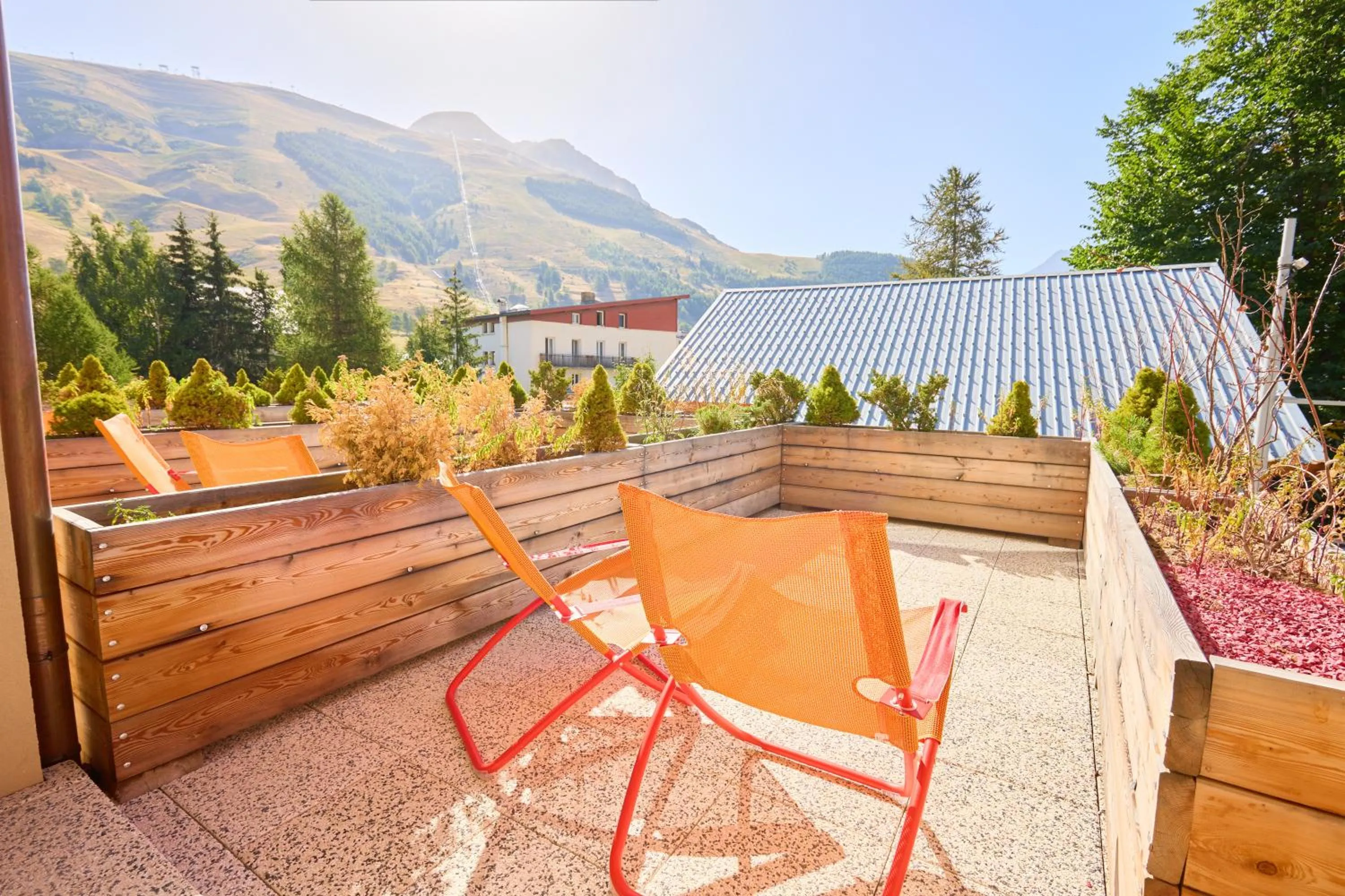 Balcony/Terrace in Hotel Base Camp Lodge - Les 2 Alpes