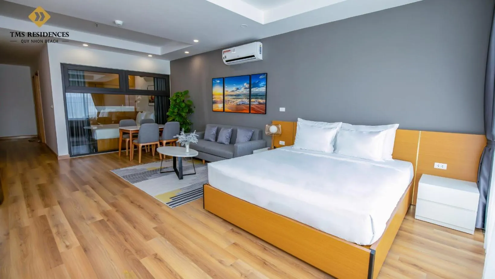 Living room, Bed in TMS Residences Quy Nhon - Official