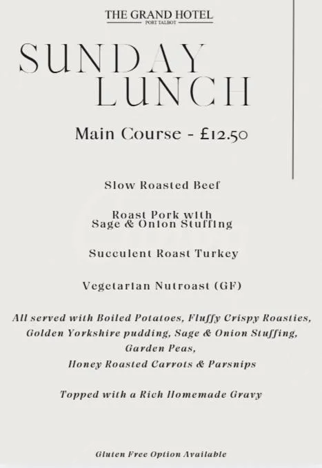 Food and drinks in The Grand Hotel