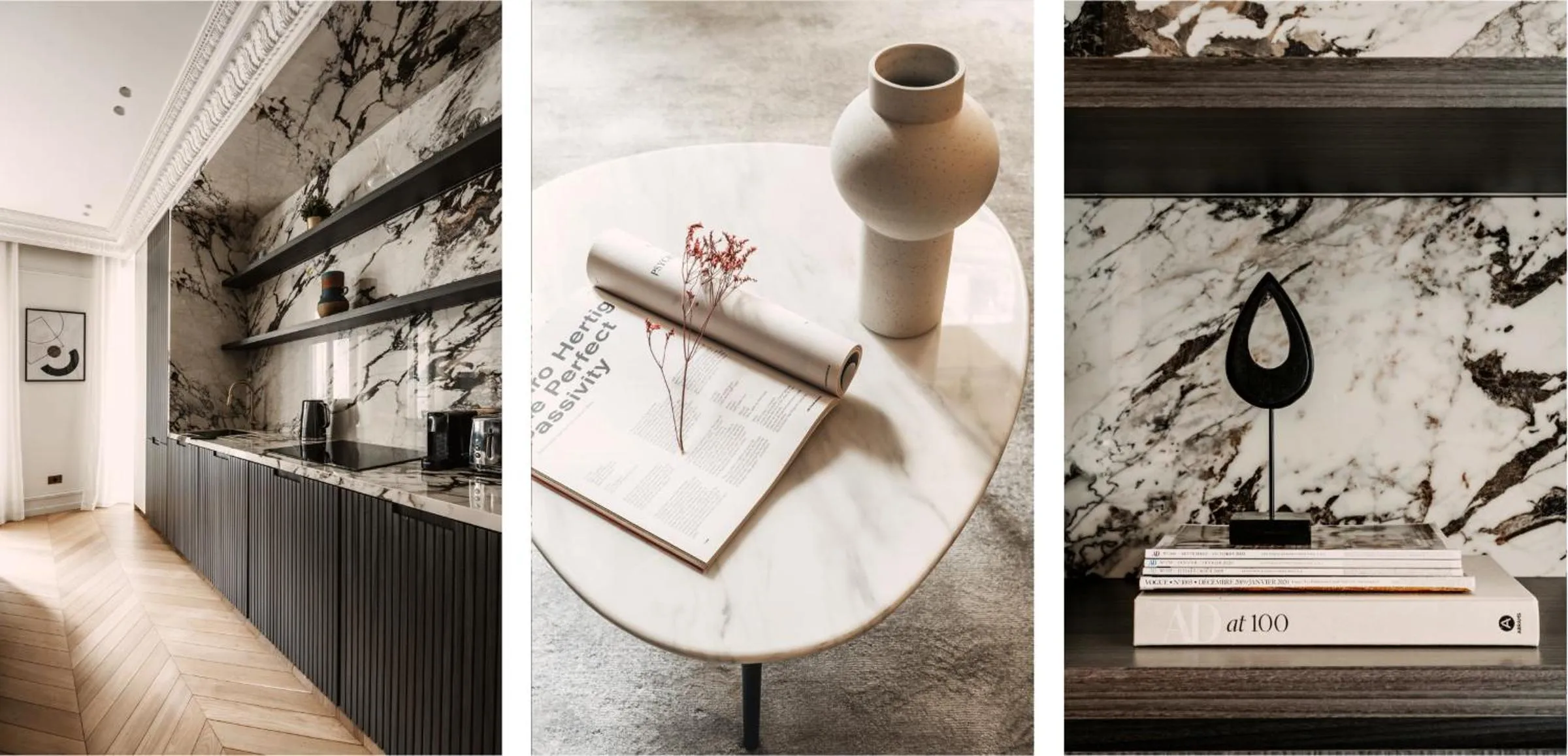 Kitchen or kitchenette in HIGHSTAY - Luxury Serviced Apartments - Champs-Elysées