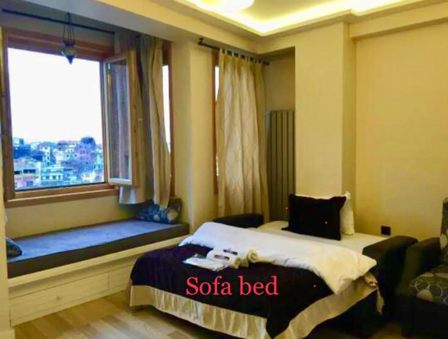 Living room, Bed in T-Loft Residence