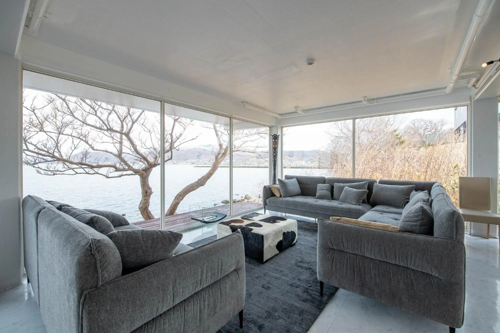 Living room in Sea Side House Toya