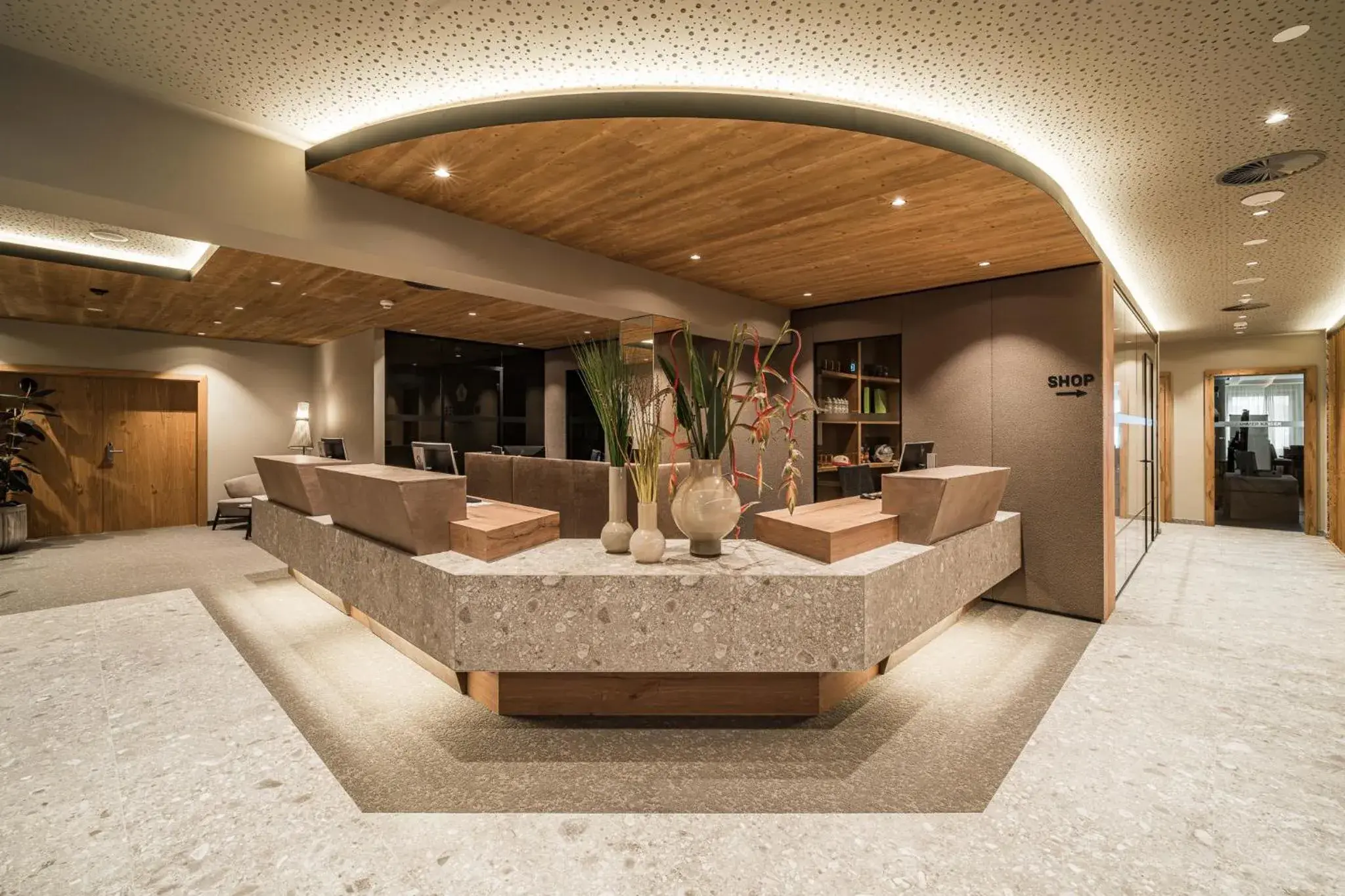 Lobby or reception in Das Walchsee Resort Lobby or reception in Das Walchsee Resort