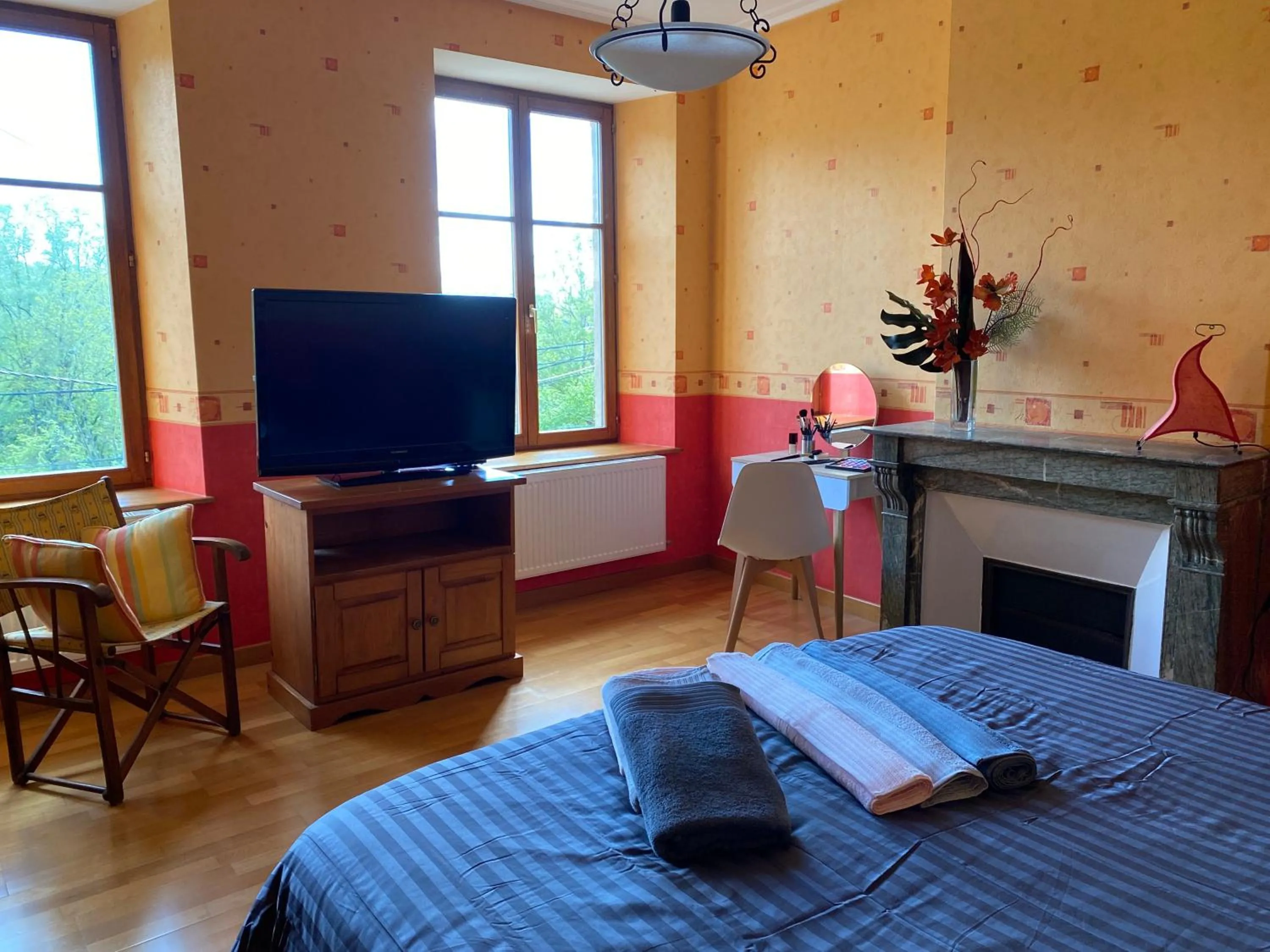 Bed in Maison de Campagne Sainte Barbe