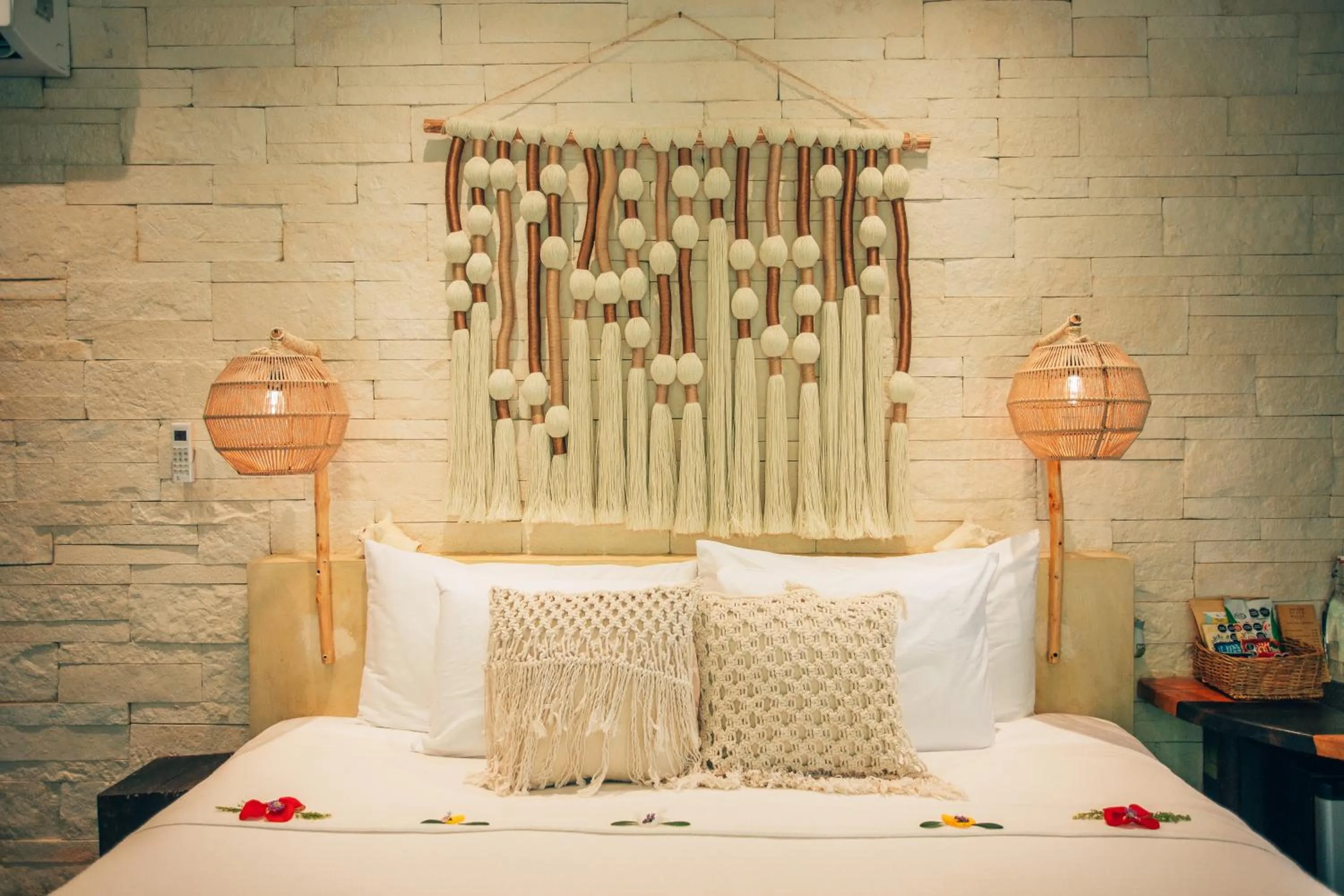 Bed in Orchid House Tulum Beach