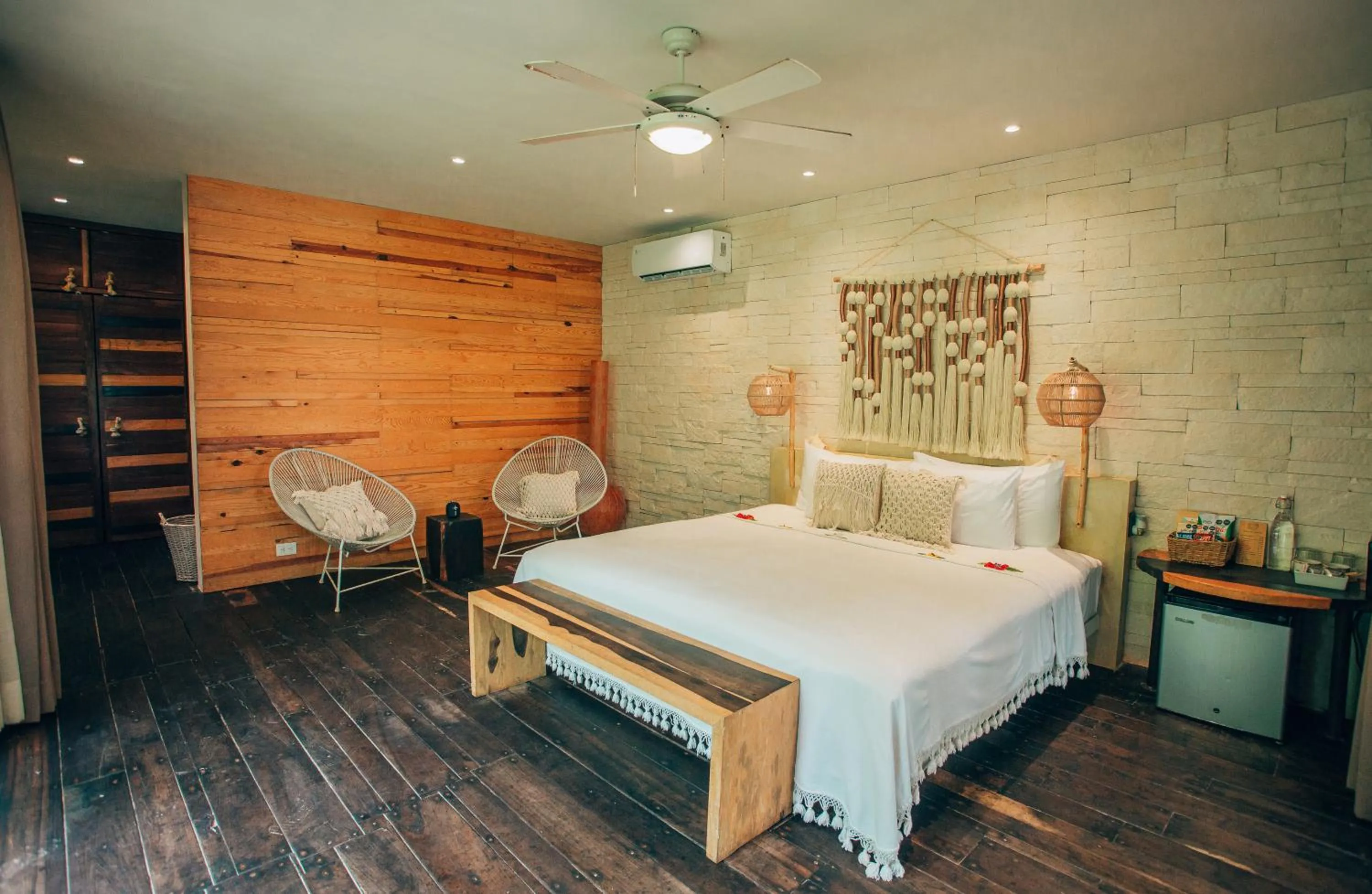 Bed in Orchid House Tulum Beach