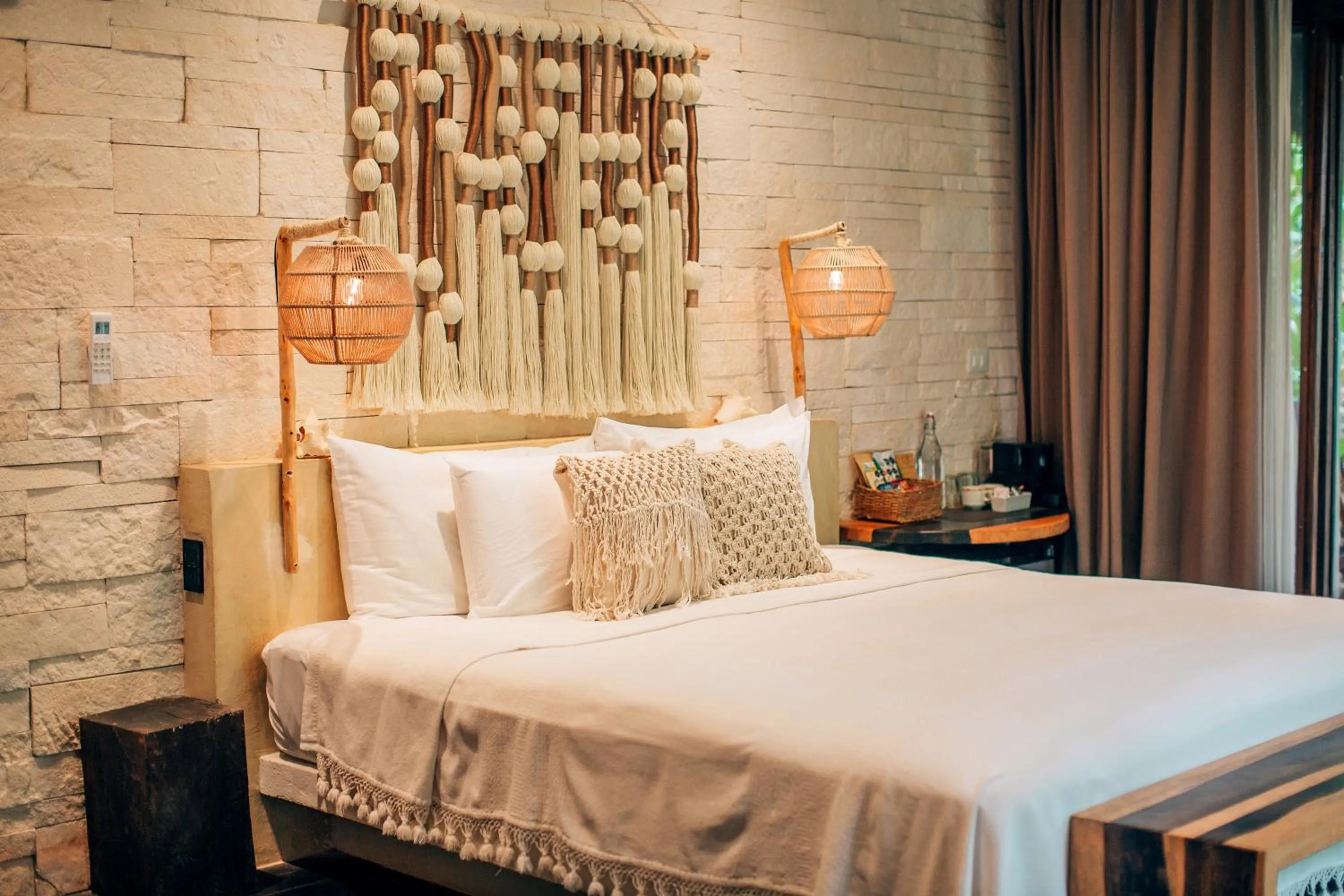 Bed in Orchid House Tulum Beach