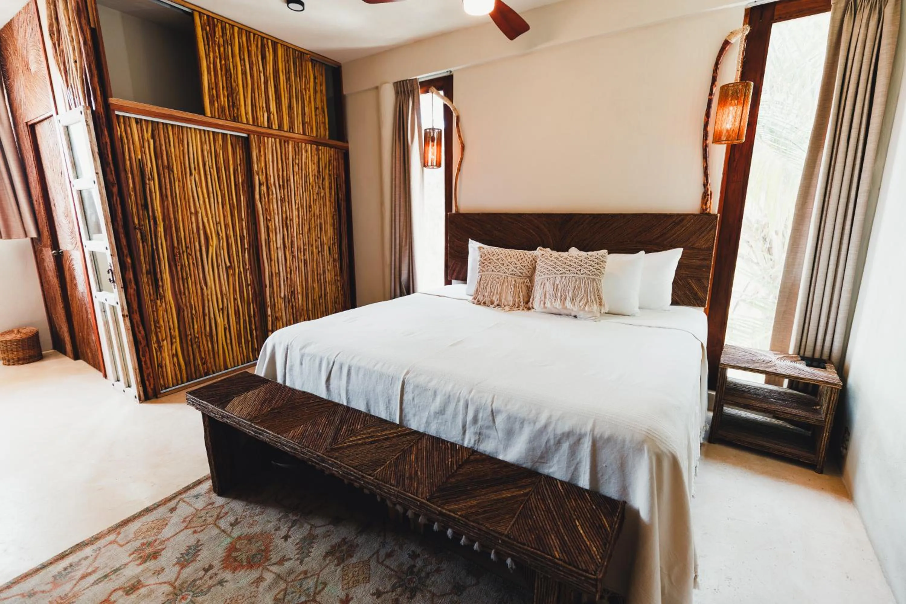 Bed in Orchid House Tulum Beach