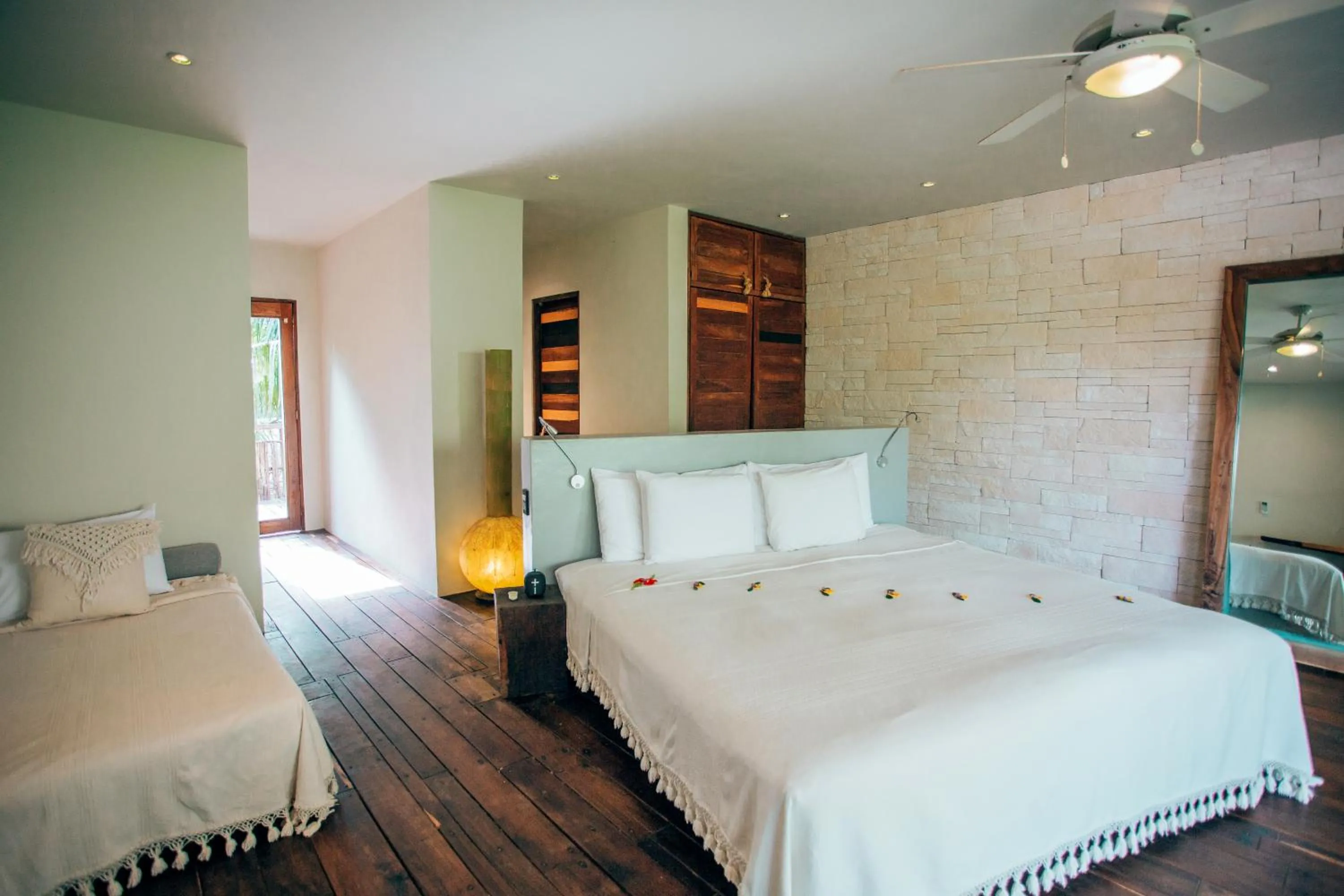 Bed in Orchid House Tulum Beach