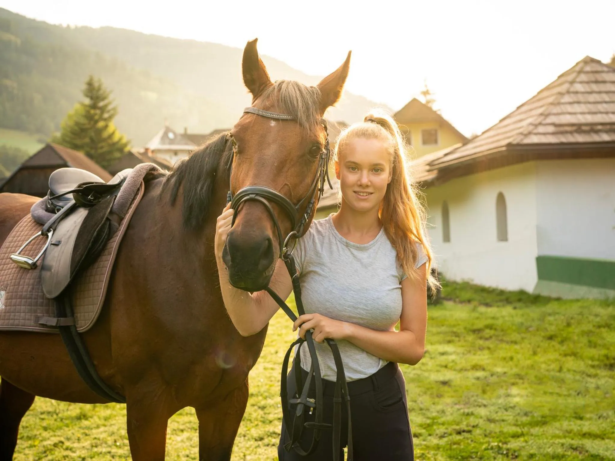 Horse-riding in Hotel Trattlerhof