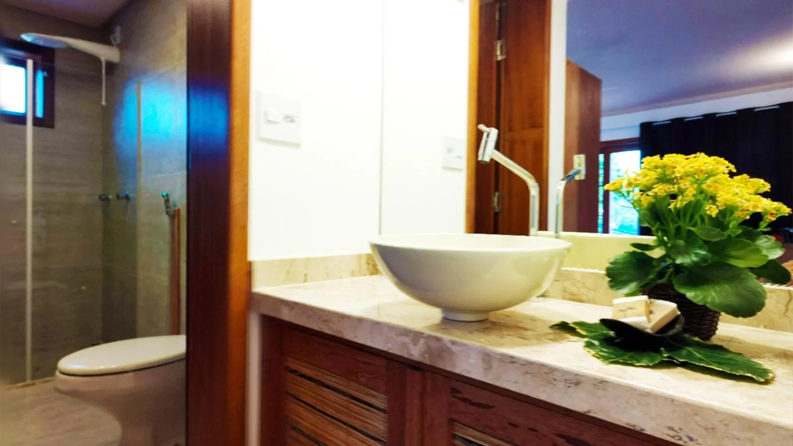 Bathroom in Pousada Vila Araticum