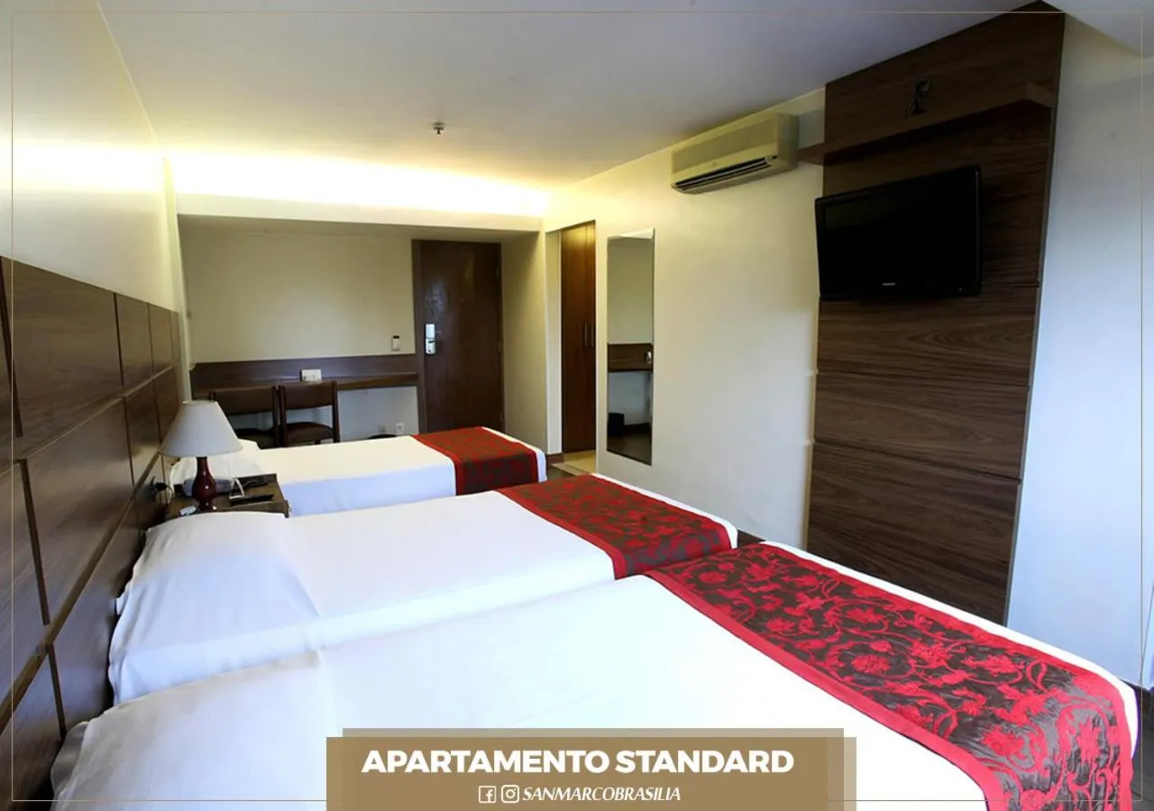 TV and multimedia, Bed in San Marco Hotel Brasília