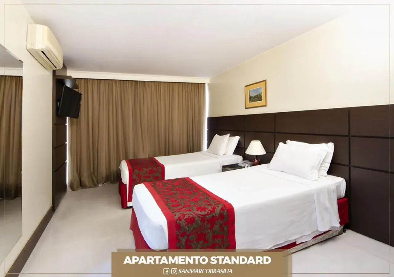 Bed in San Marco Hotel Brasília Bed in San Marco Hotel Brasília