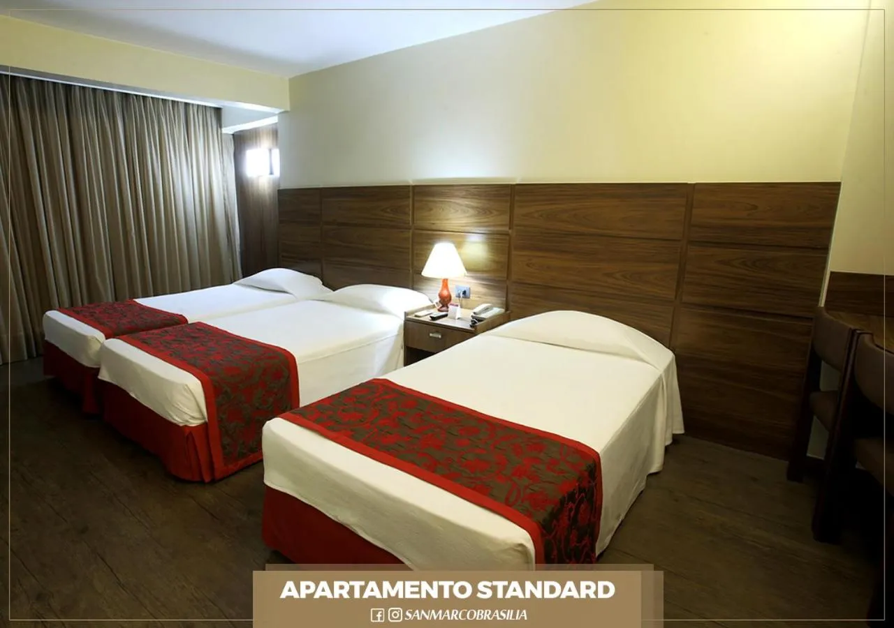 Bed in San Marco Hotel Brasília