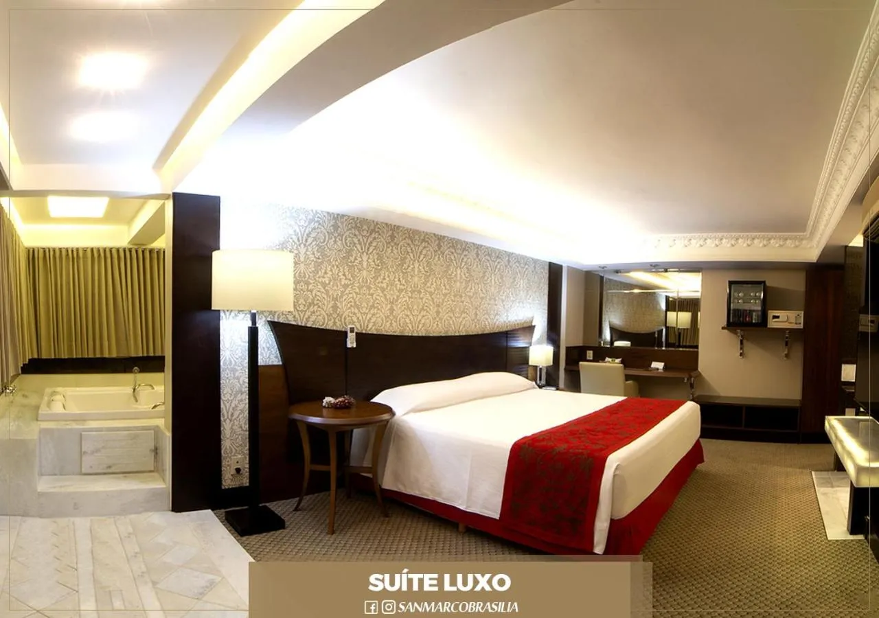 Bed in San Marco Hotel Brasília