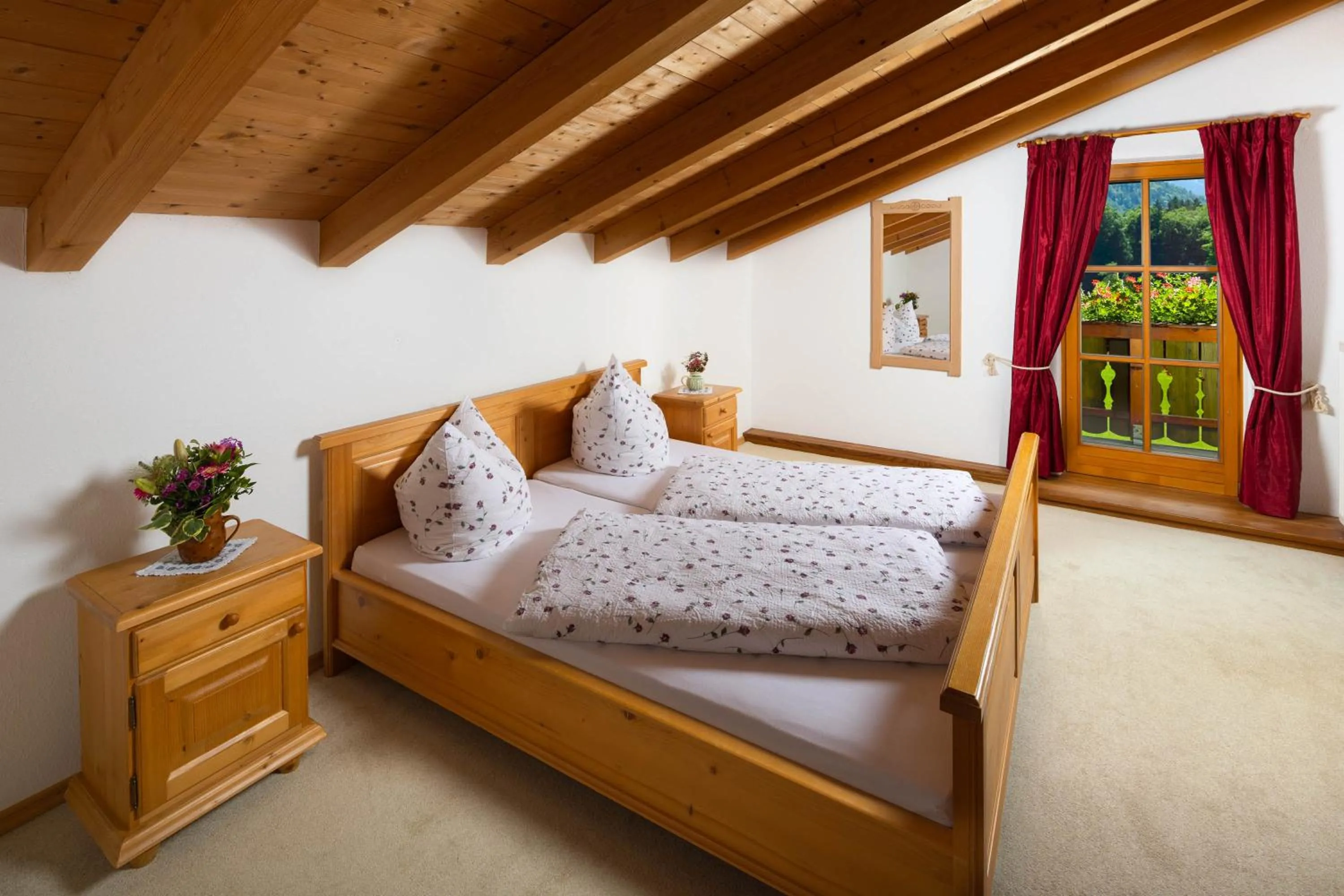 Bed in Ferienwohnungen Freidinglehen